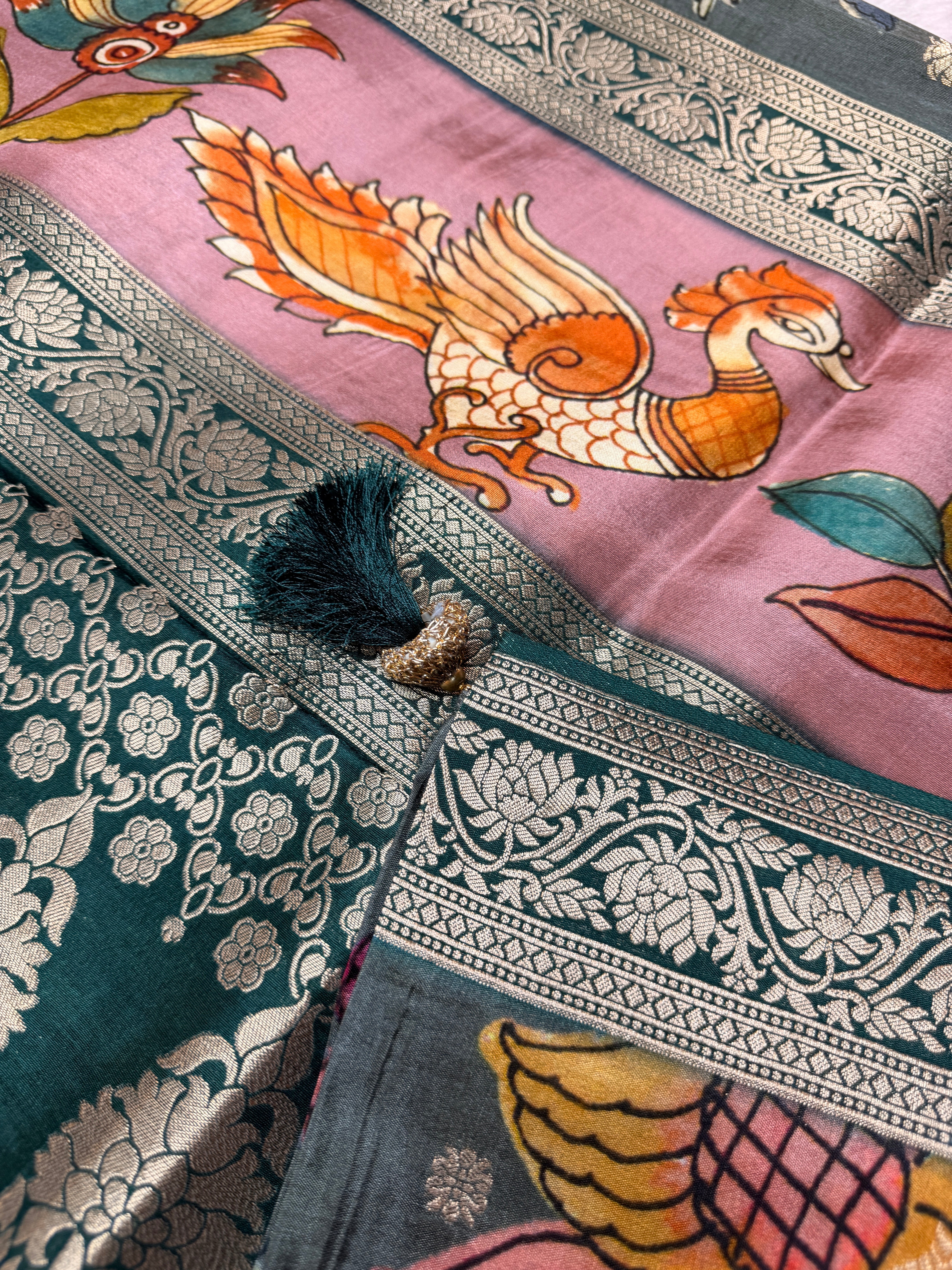 Printed Crepe Silk Grey