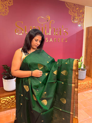 Pure Kanchi Cotton Silk- Green