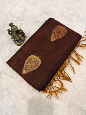Pure Kanchi Cotton Silk- Maroon