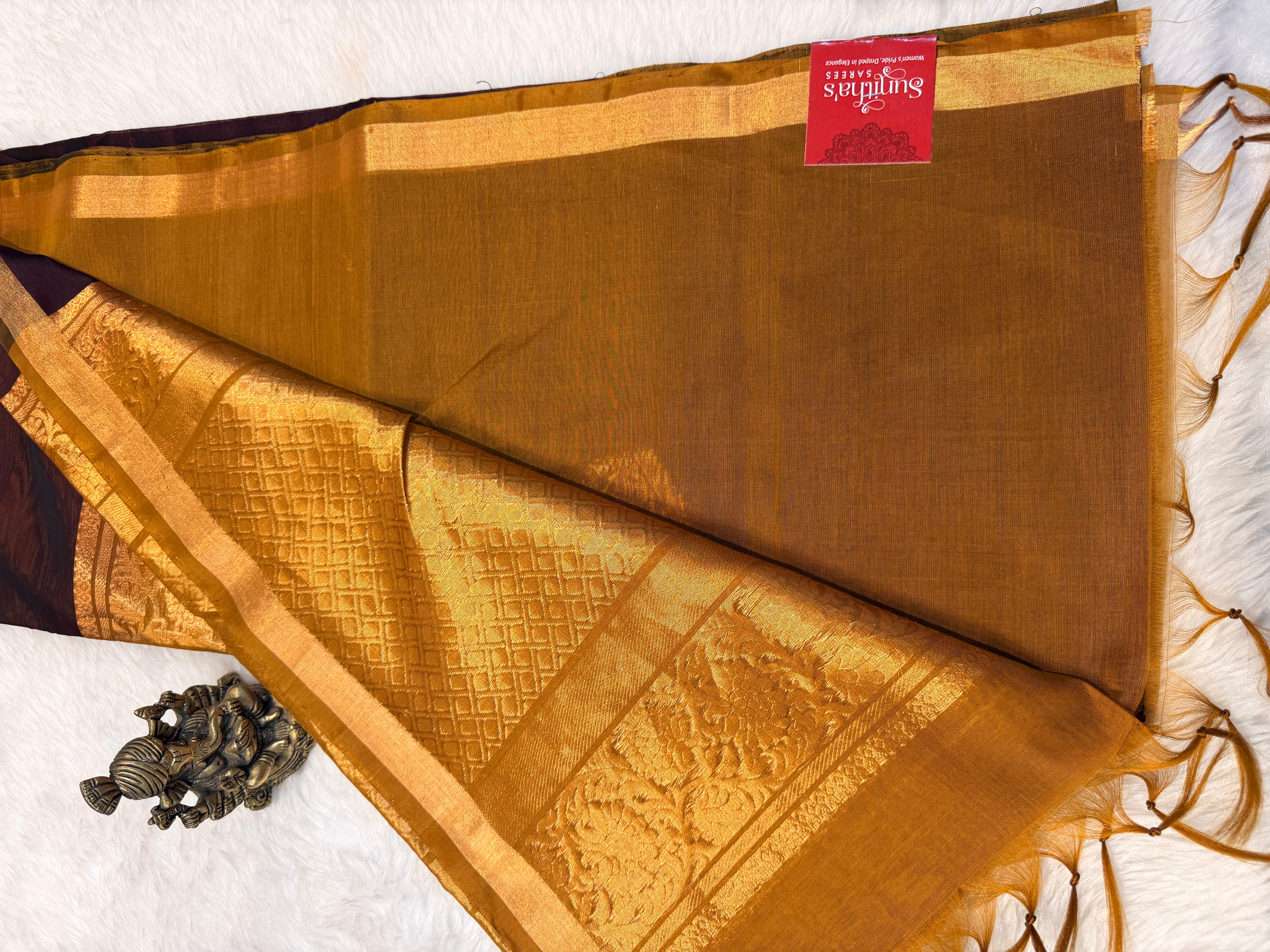 Pure Kanchi Cotton Silk- Maroon