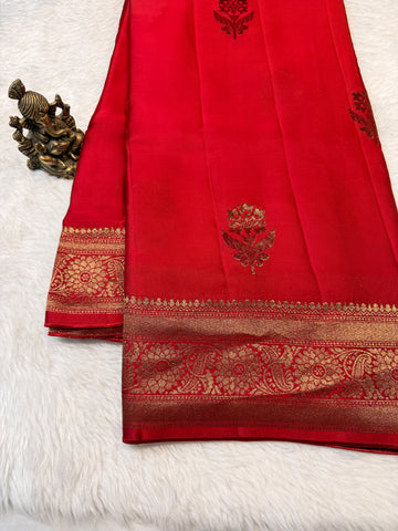 Satin Kora Silk -Red