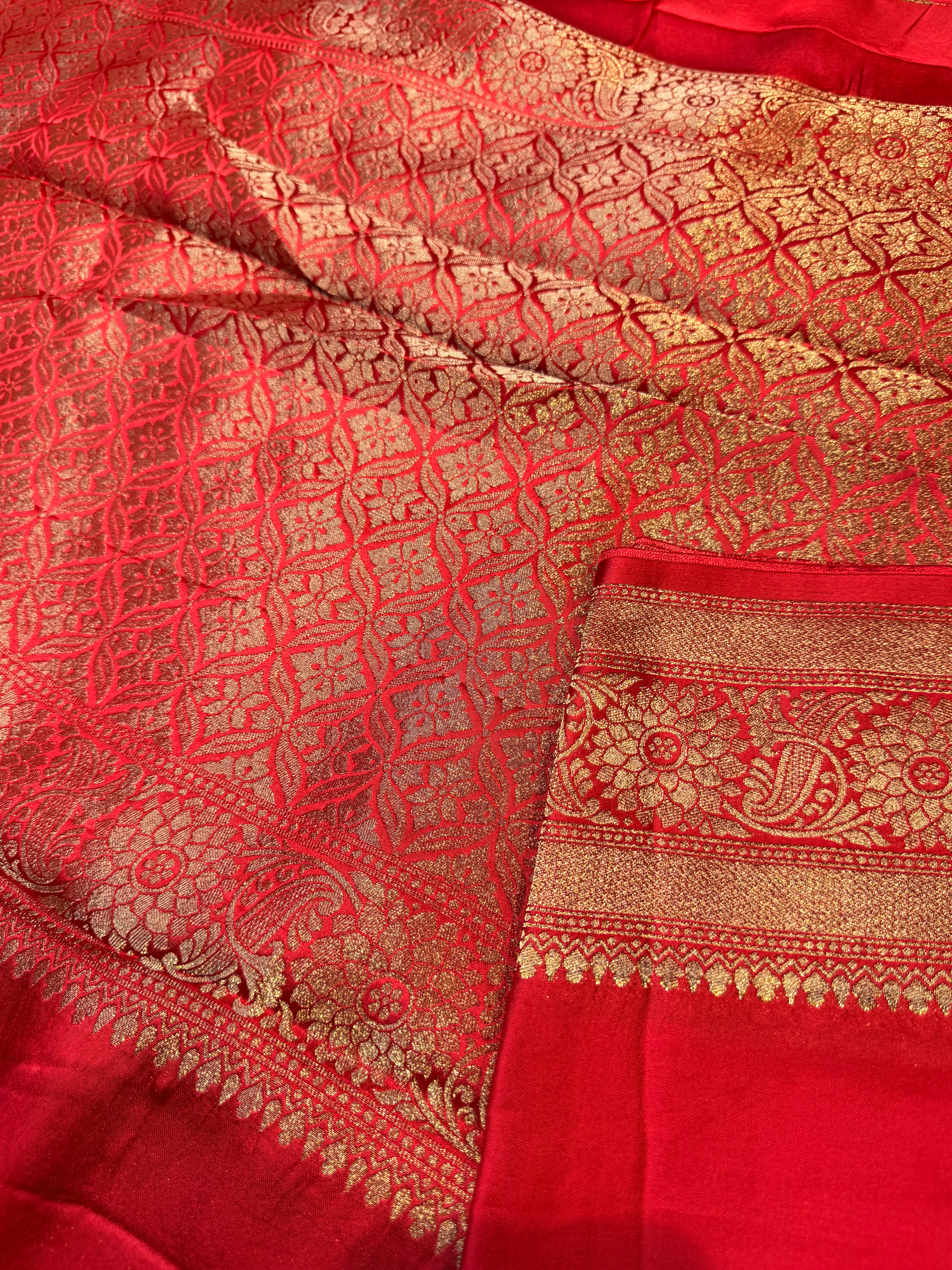Satin Kora Silk -Red