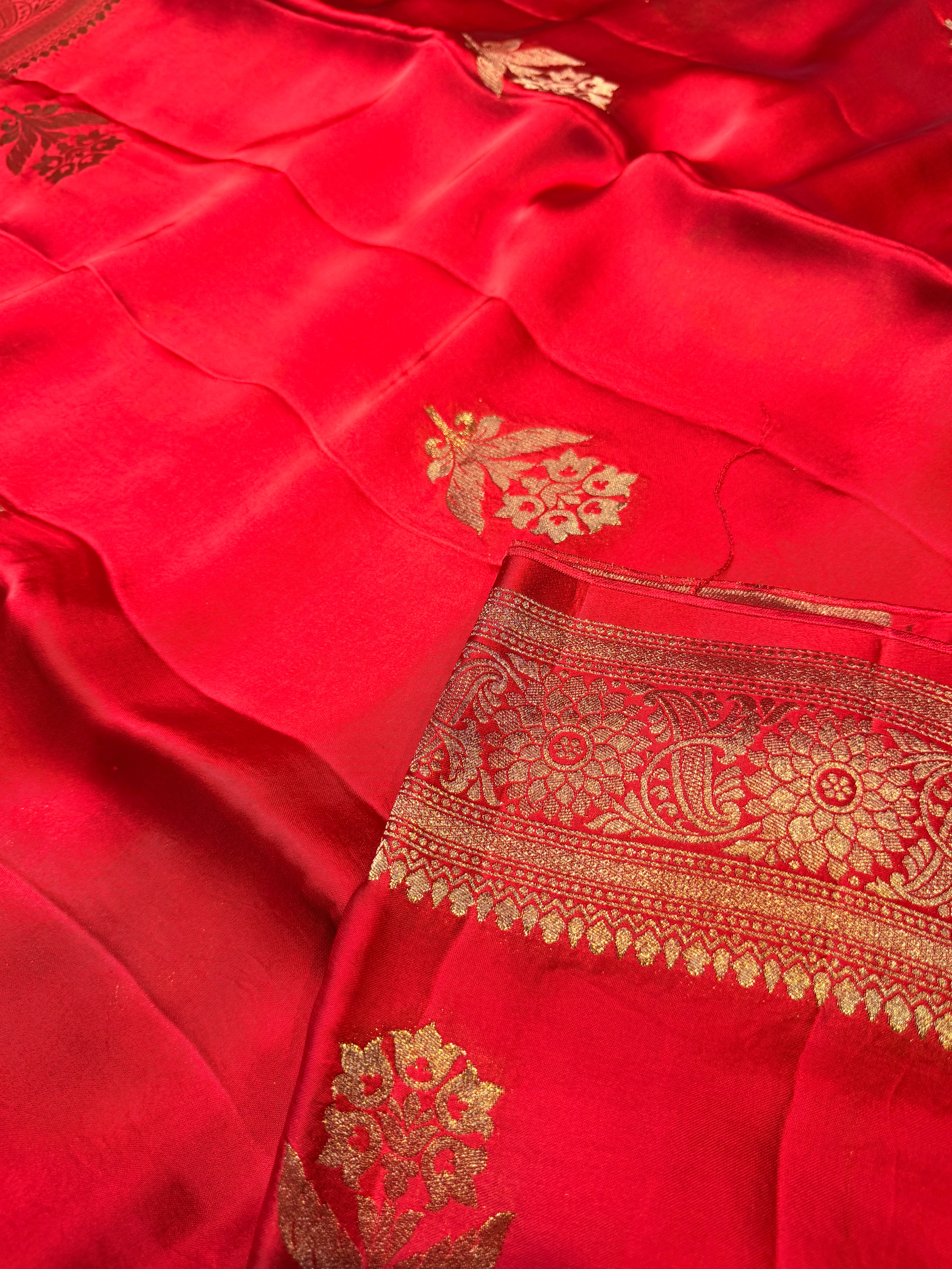 Satin Kora Silk -Red