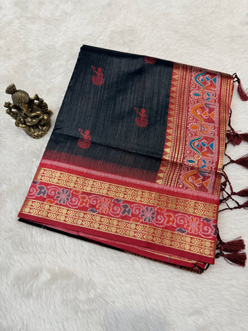 Tussar Silk Ikkat