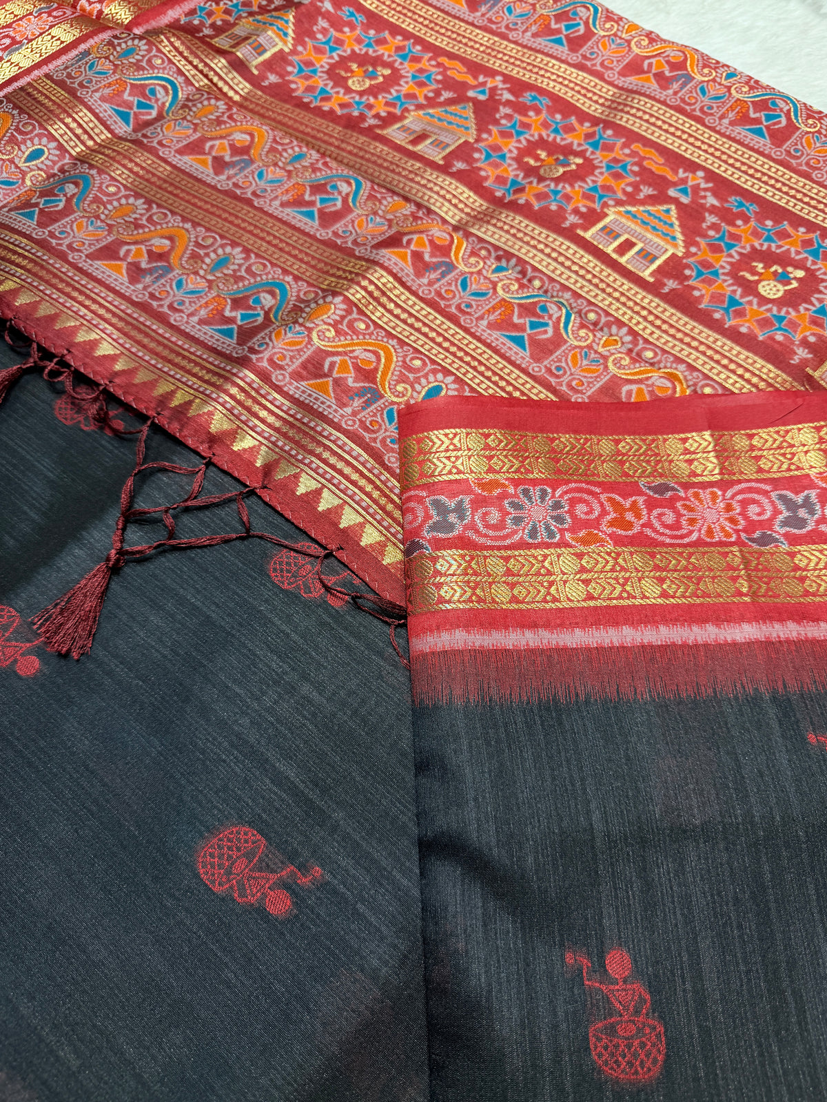 Tussar Silk Ikkat