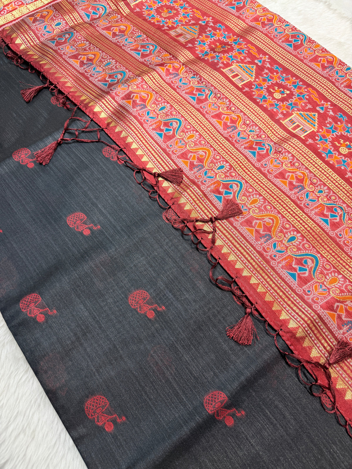 Tussar Silk Ikkat