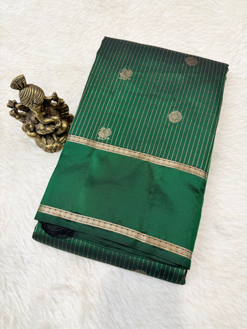 Pure Kanchi Stripes Bentex Border-Green