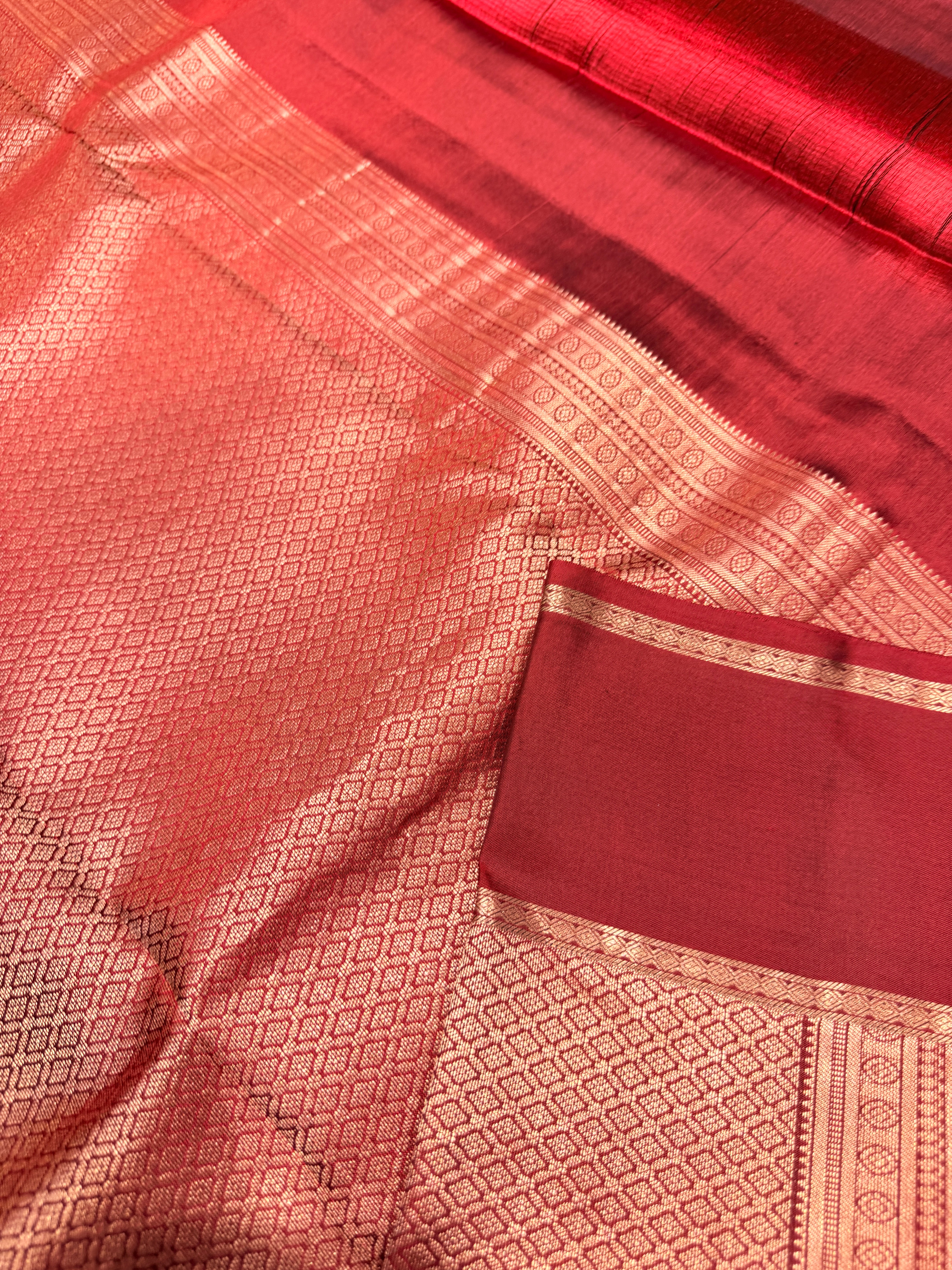 Pure Kanchi Stripes Bentex Border-Maroon