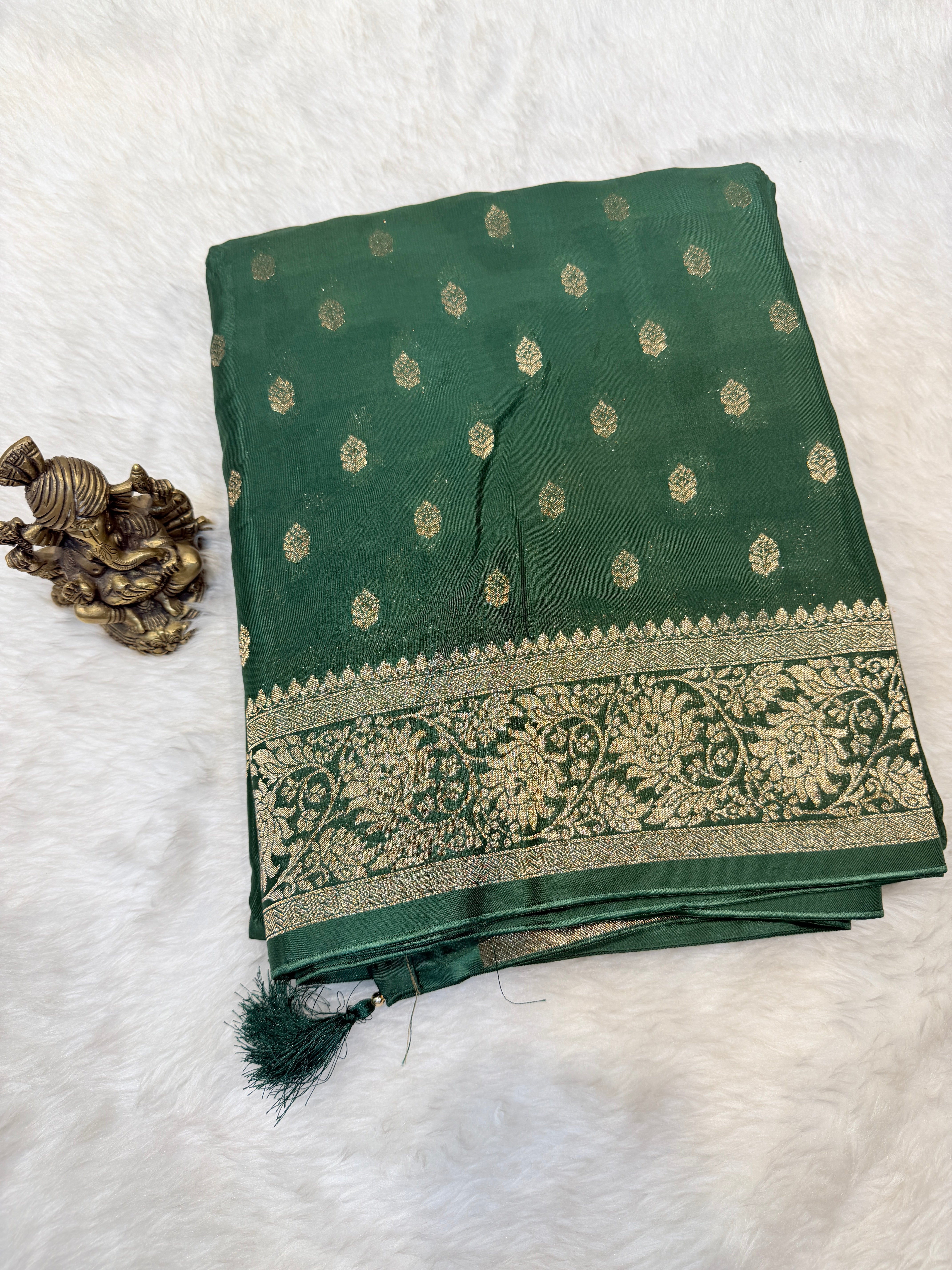 Banaras Crepe Silk- Green