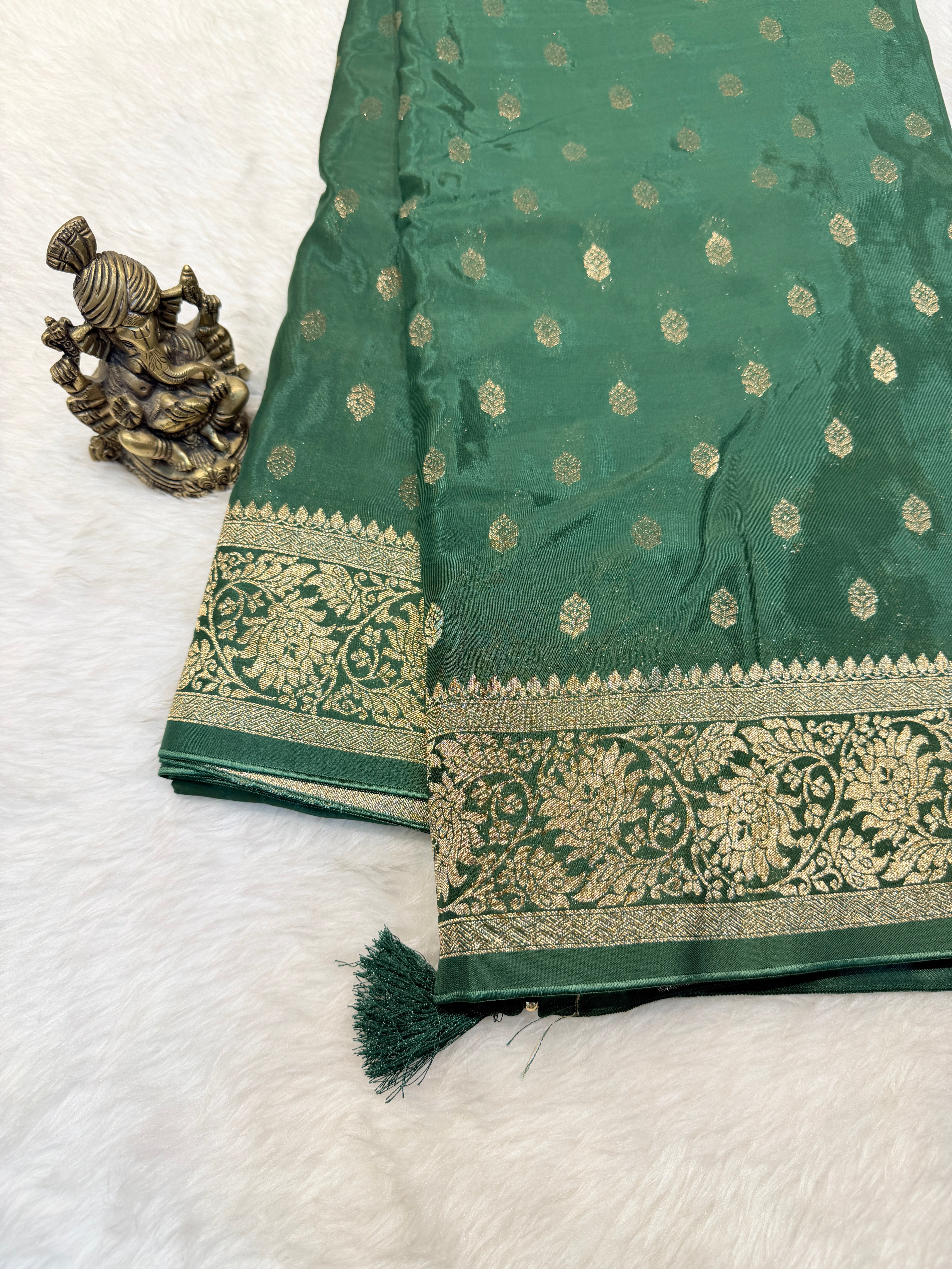 Banaras Crepe Silk- Green