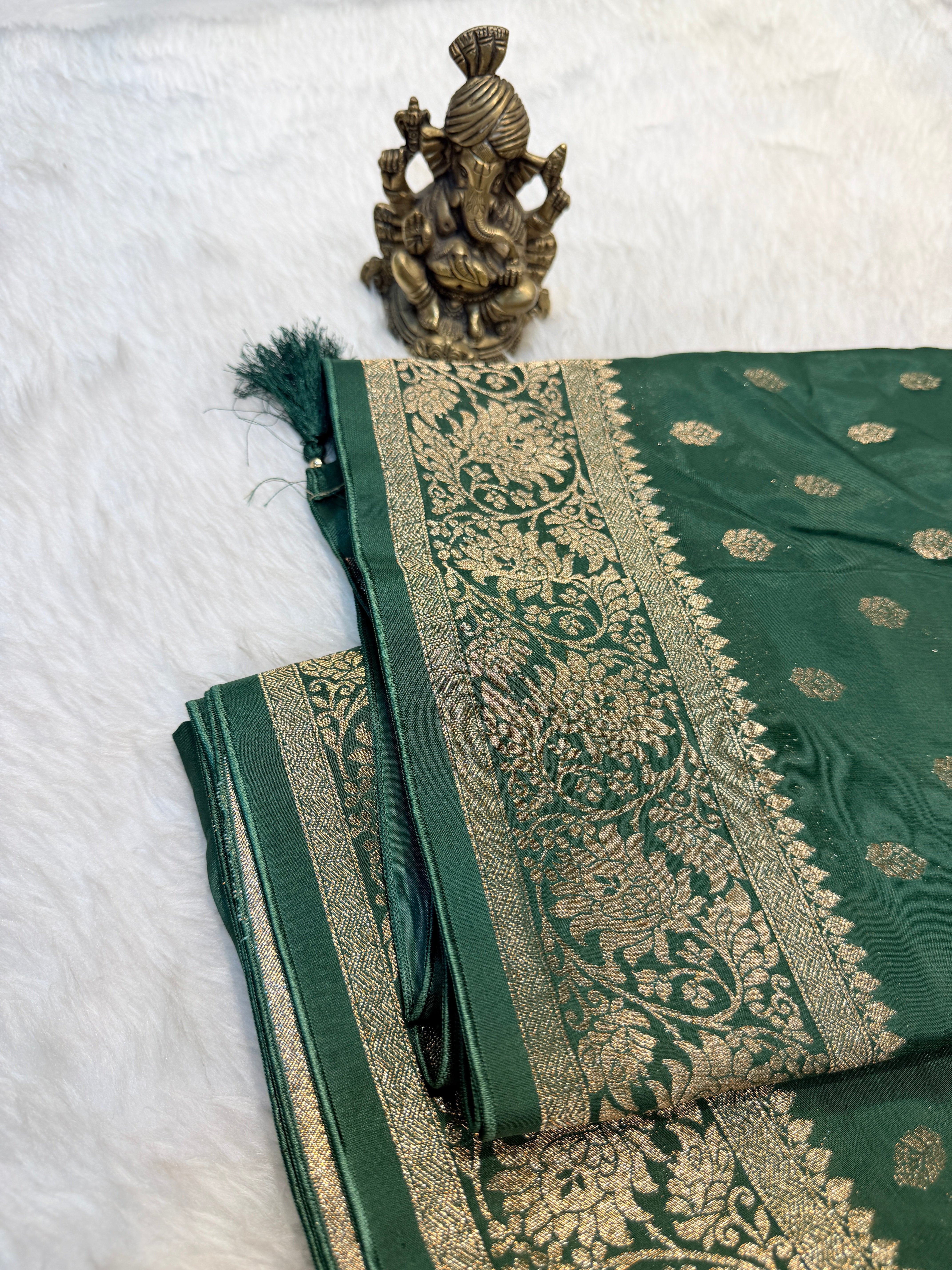 Banaras Crepe Silk- Green