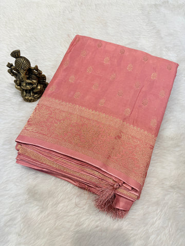 Banaras Crepe Silk- Peach