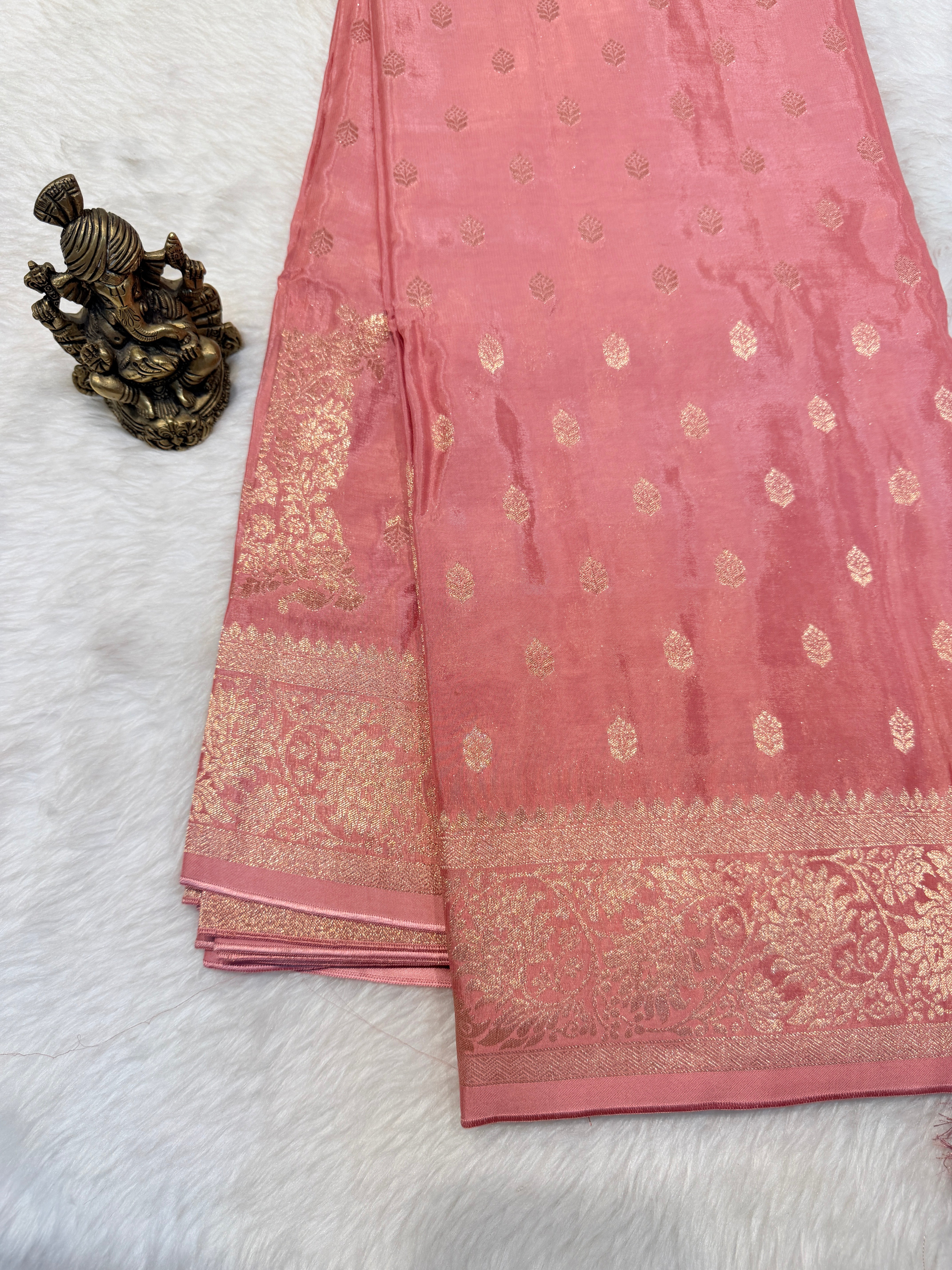 Banaras Crepe Silk- Peach