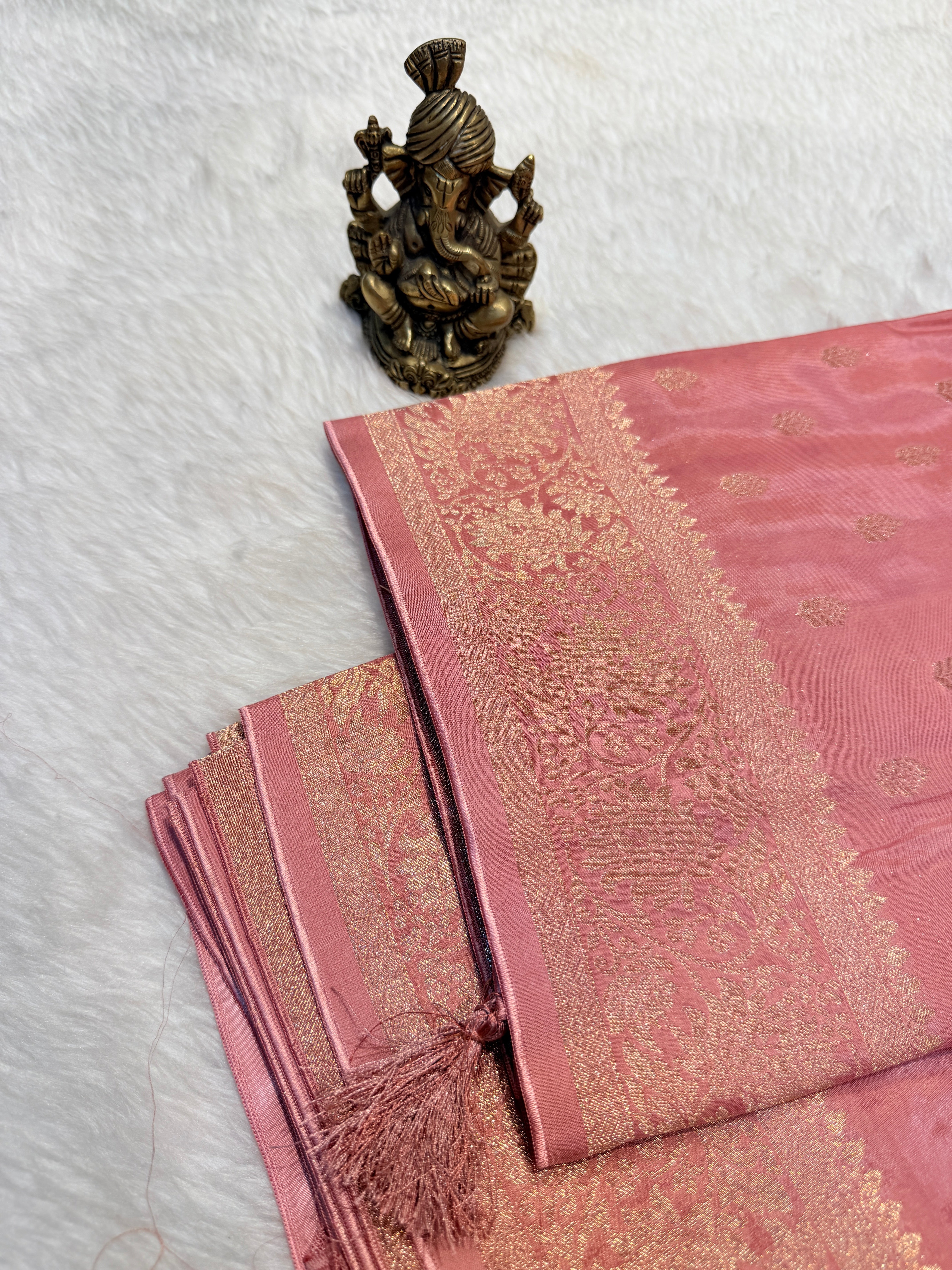 Banaras Crepe Silk- Peach