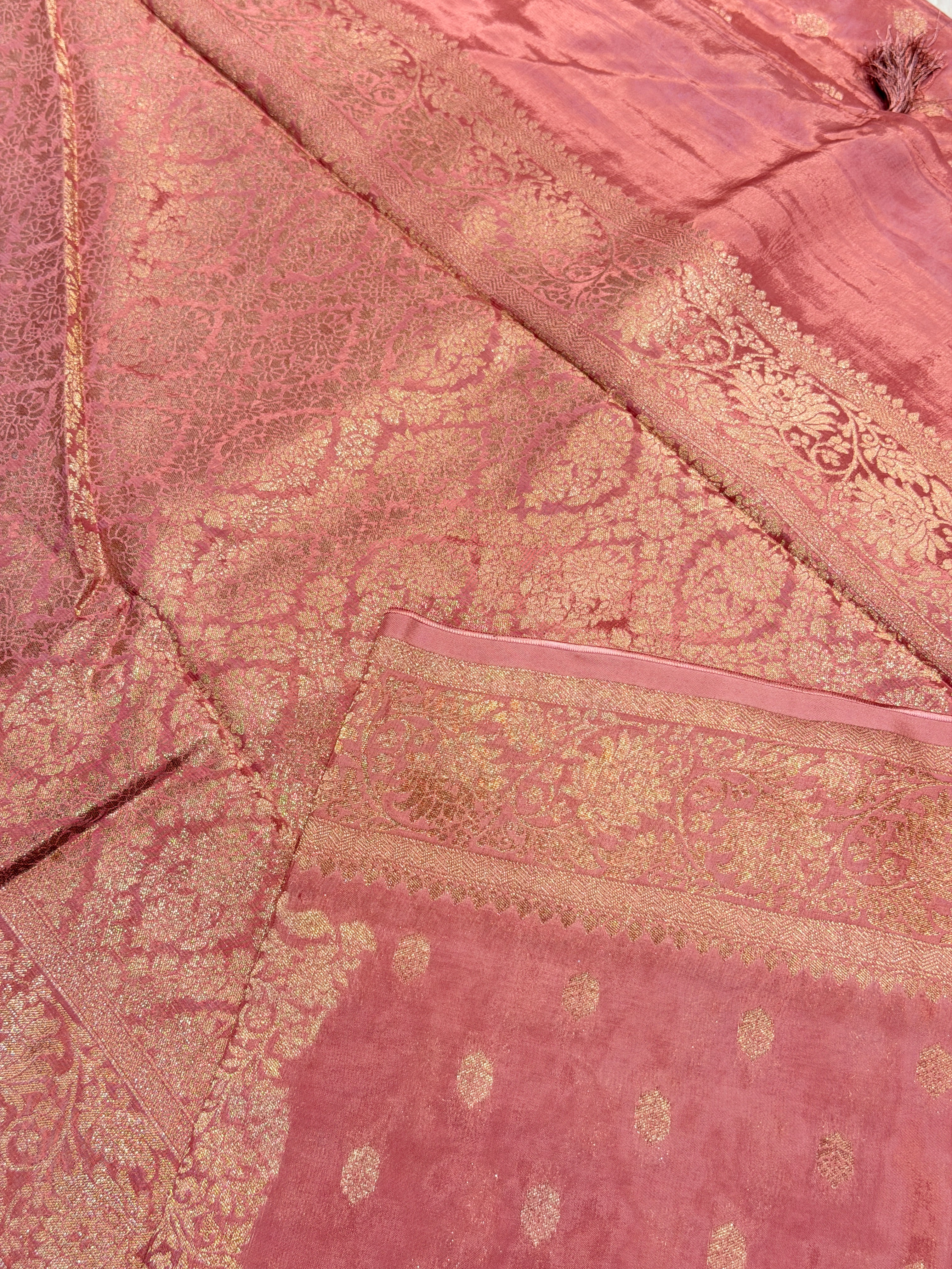 Banaras Crepe Silk- Peach