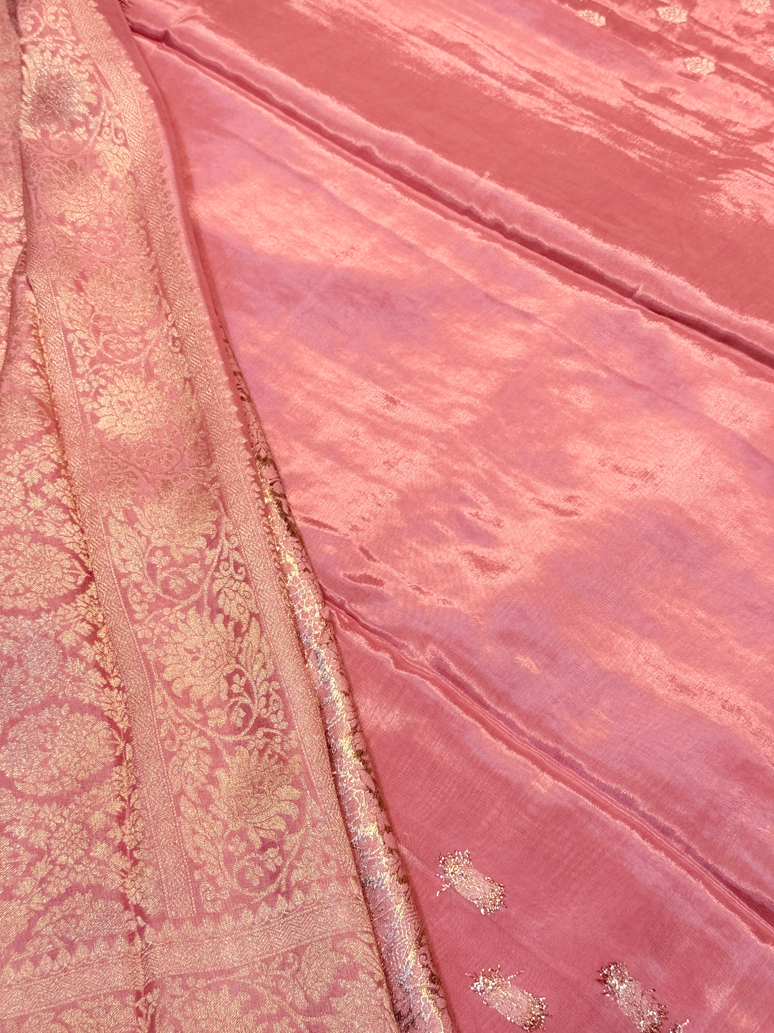 Banaras Crepe Silk- Peach