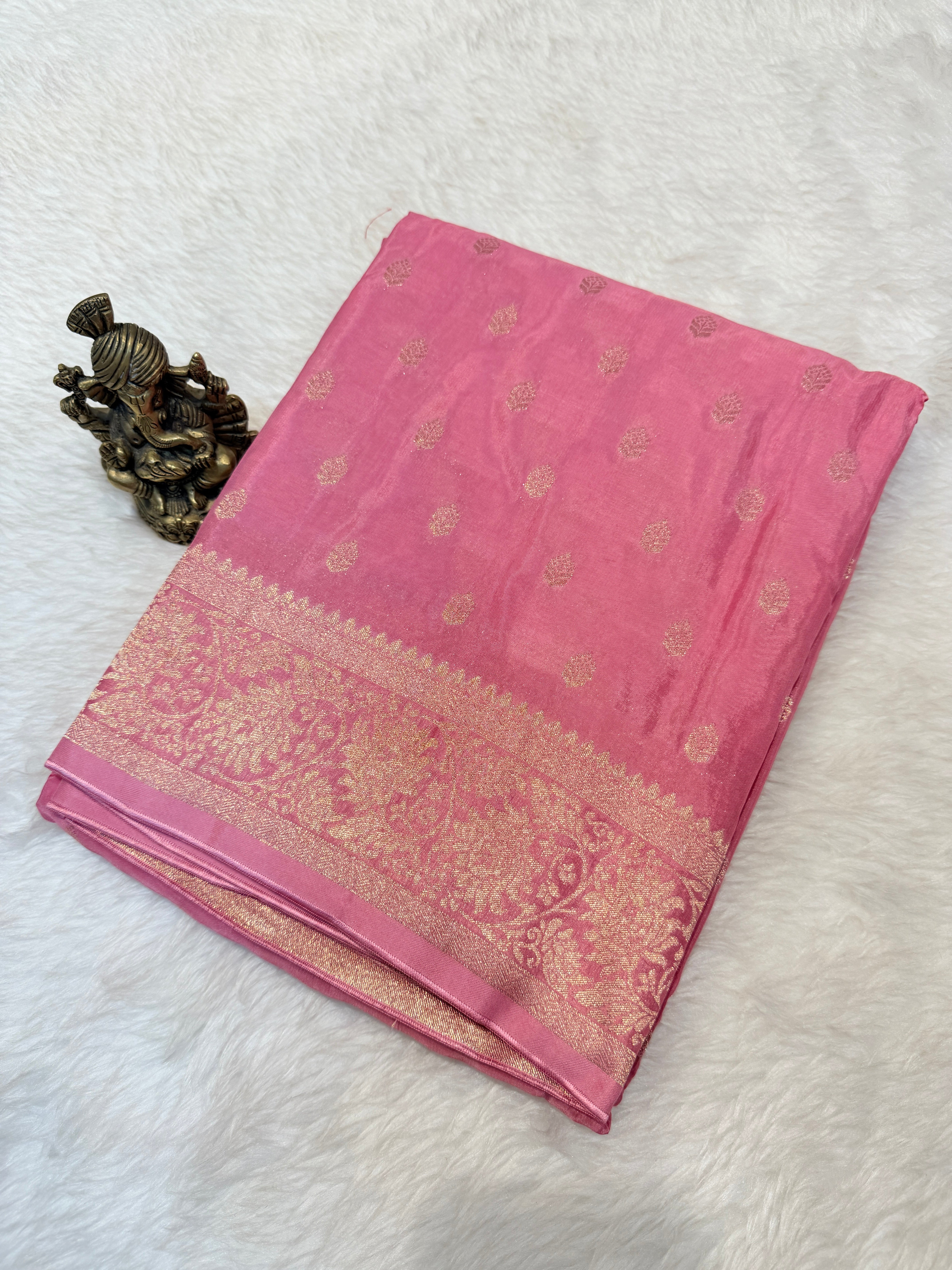 Banaras Crepe Silk- Pink