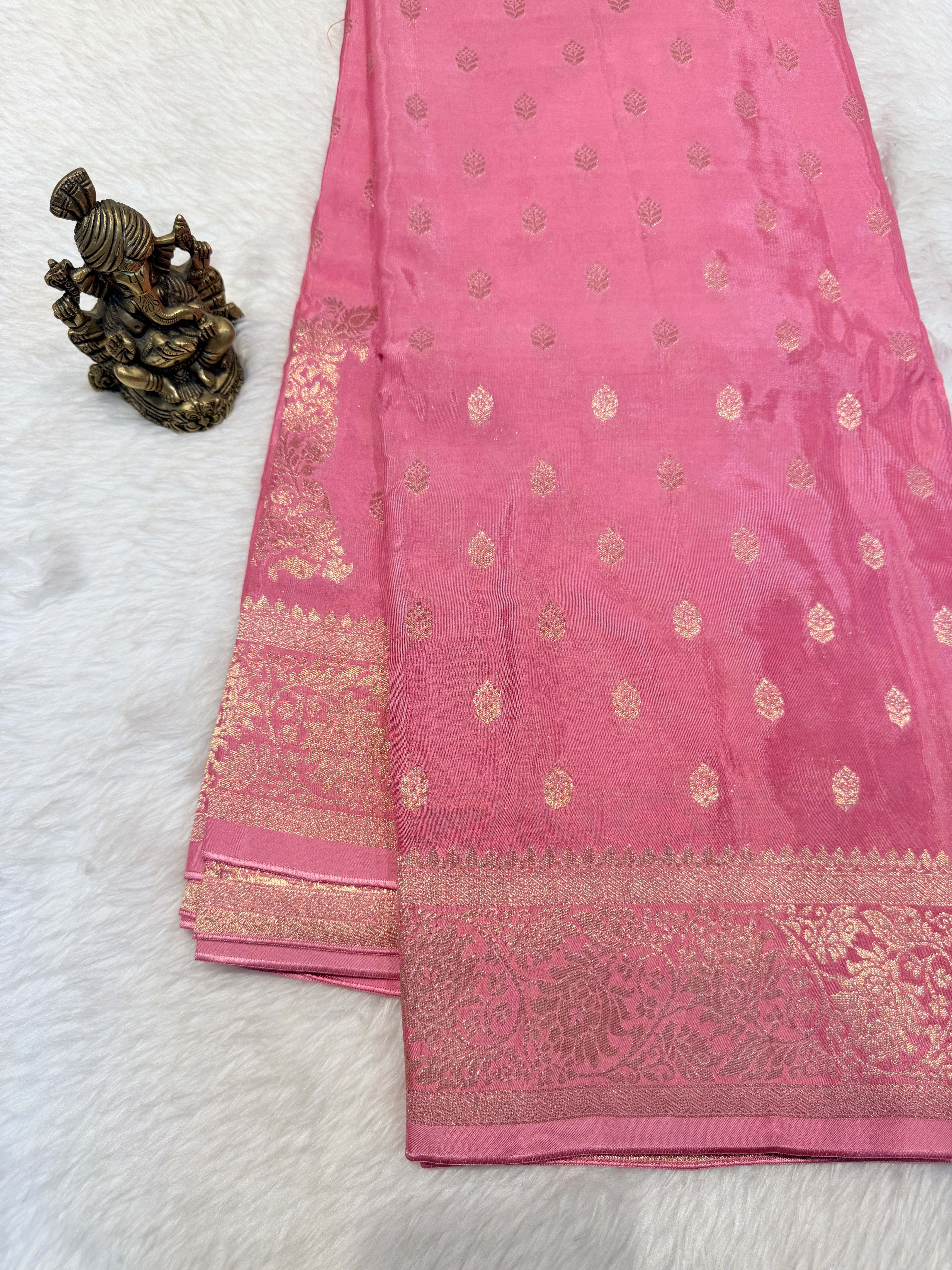 Banaras Crepe Silk- Pink