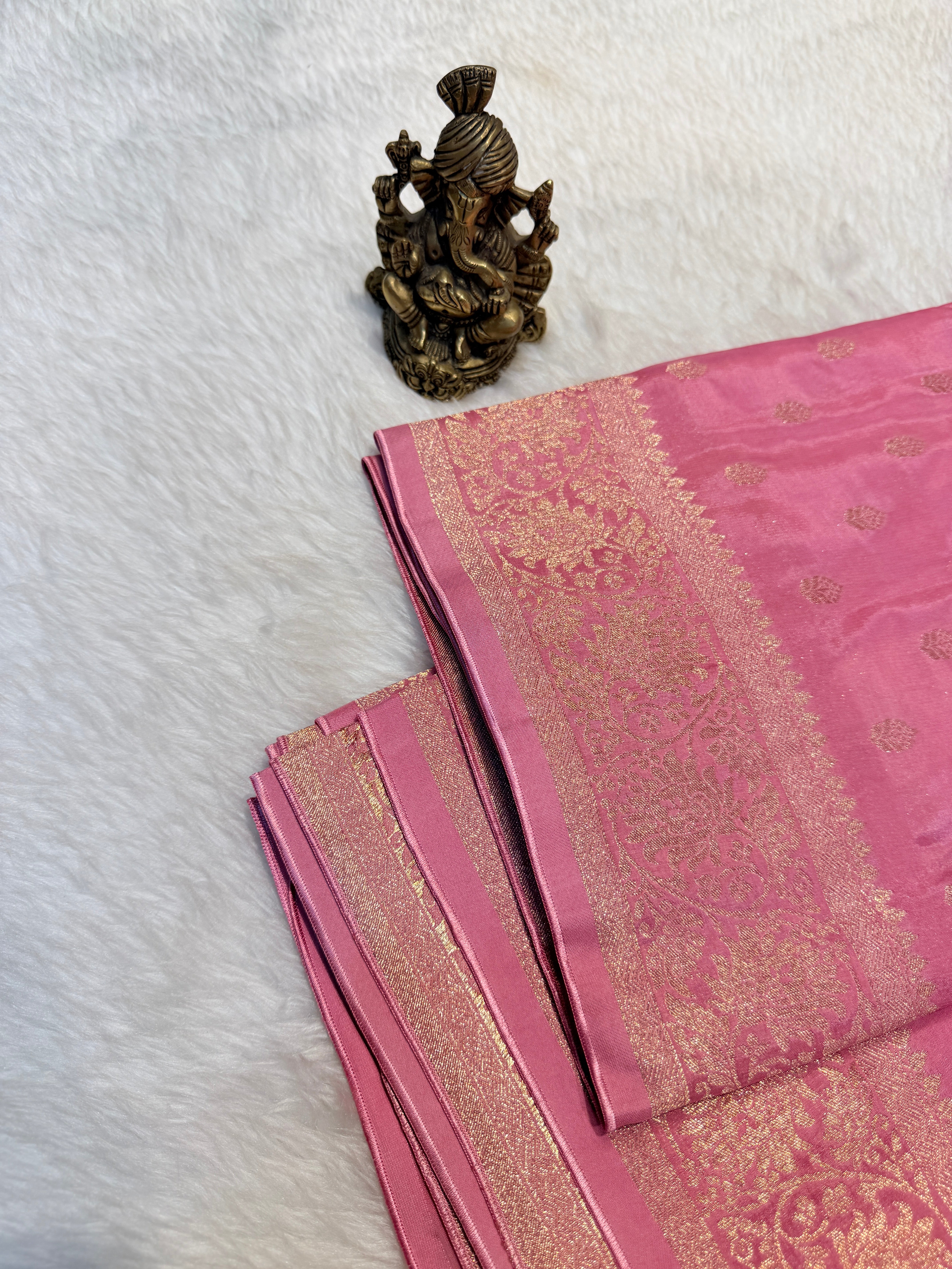 Banaras Crepe Silk- Pink