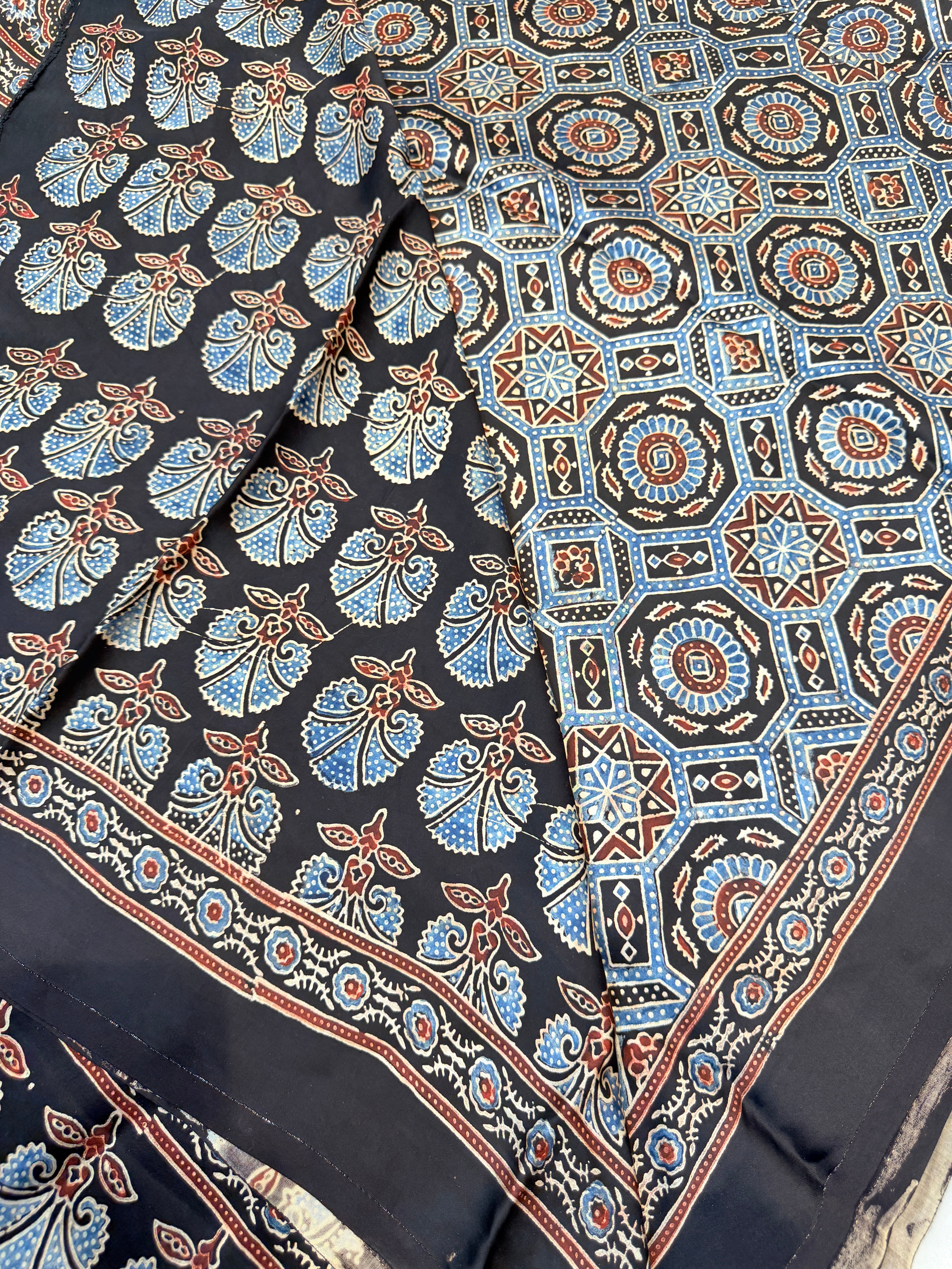 Pure Modal Silk Ajrak Print