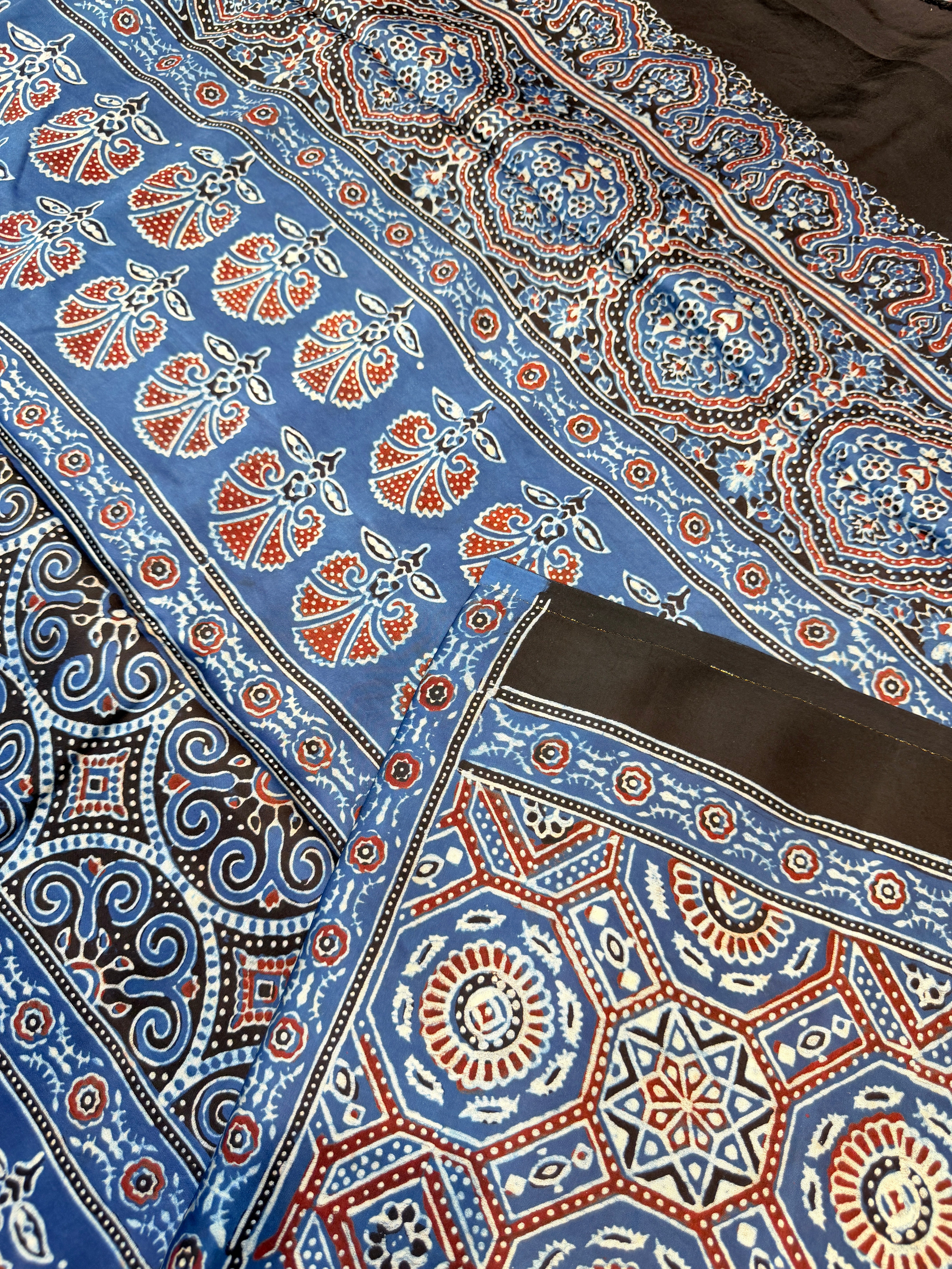 Pure Modal Silk Ajrak Print