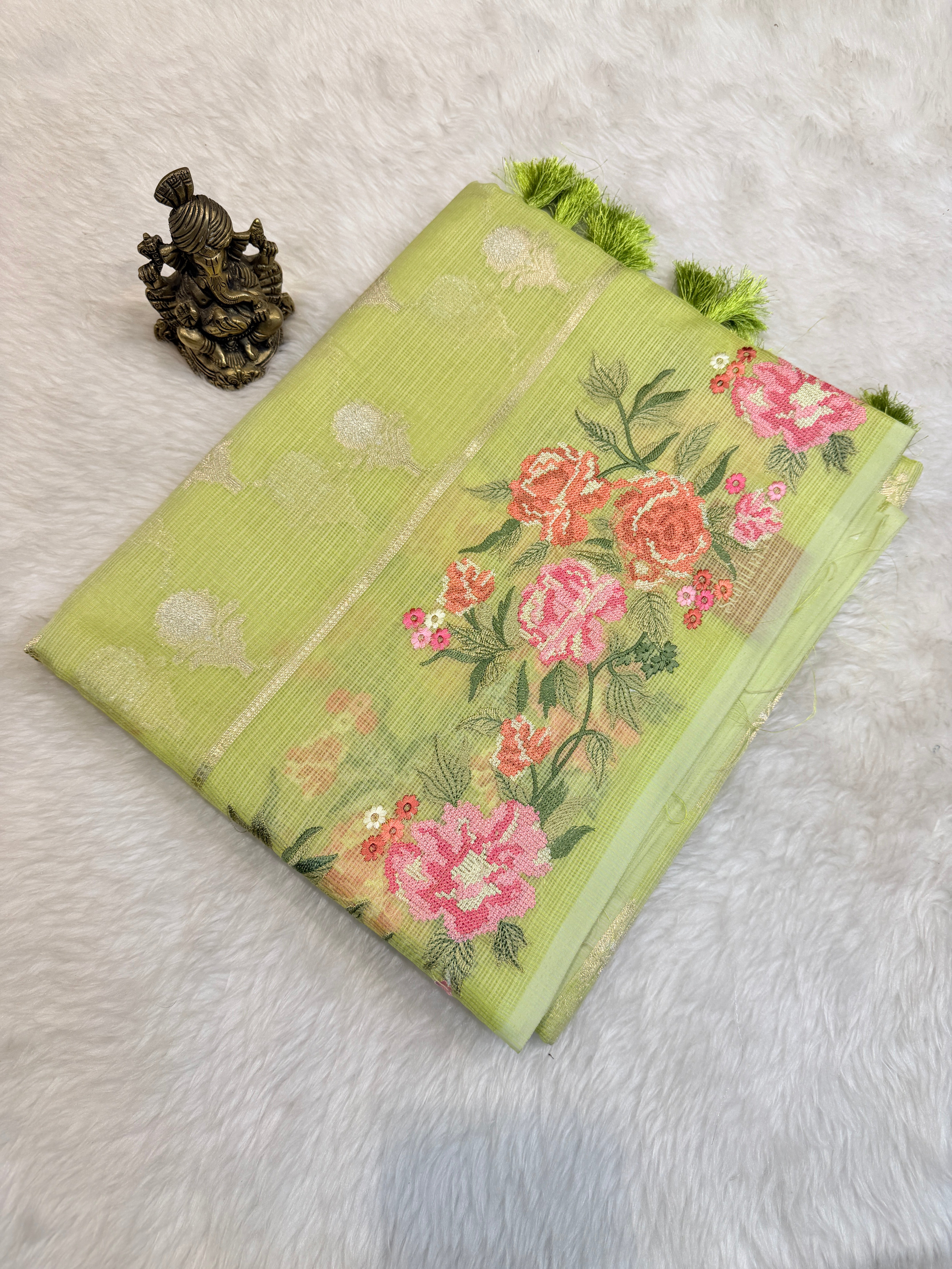 Kota Checks Embroidery Border