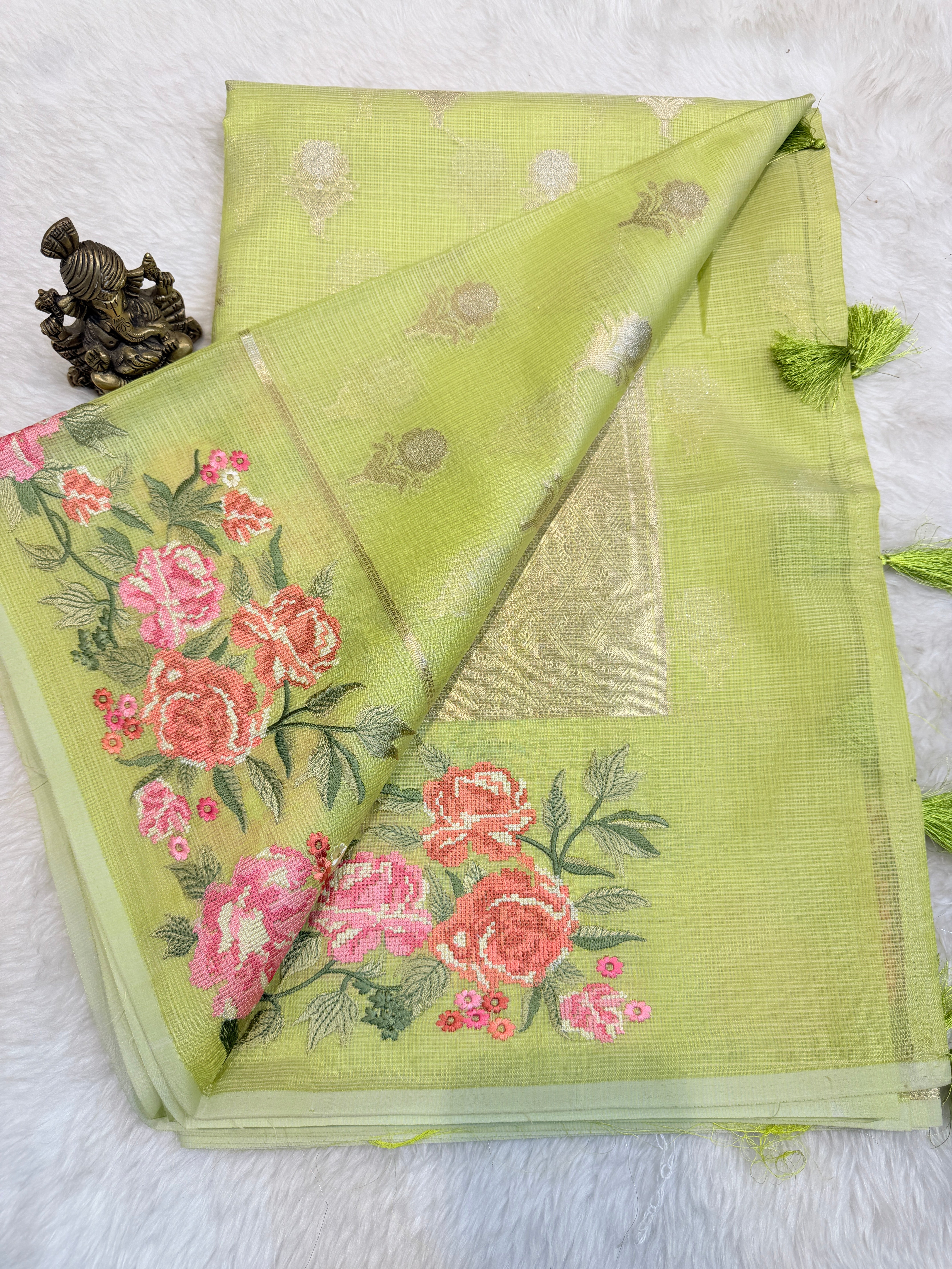 Kota Checks Embroidery Border
