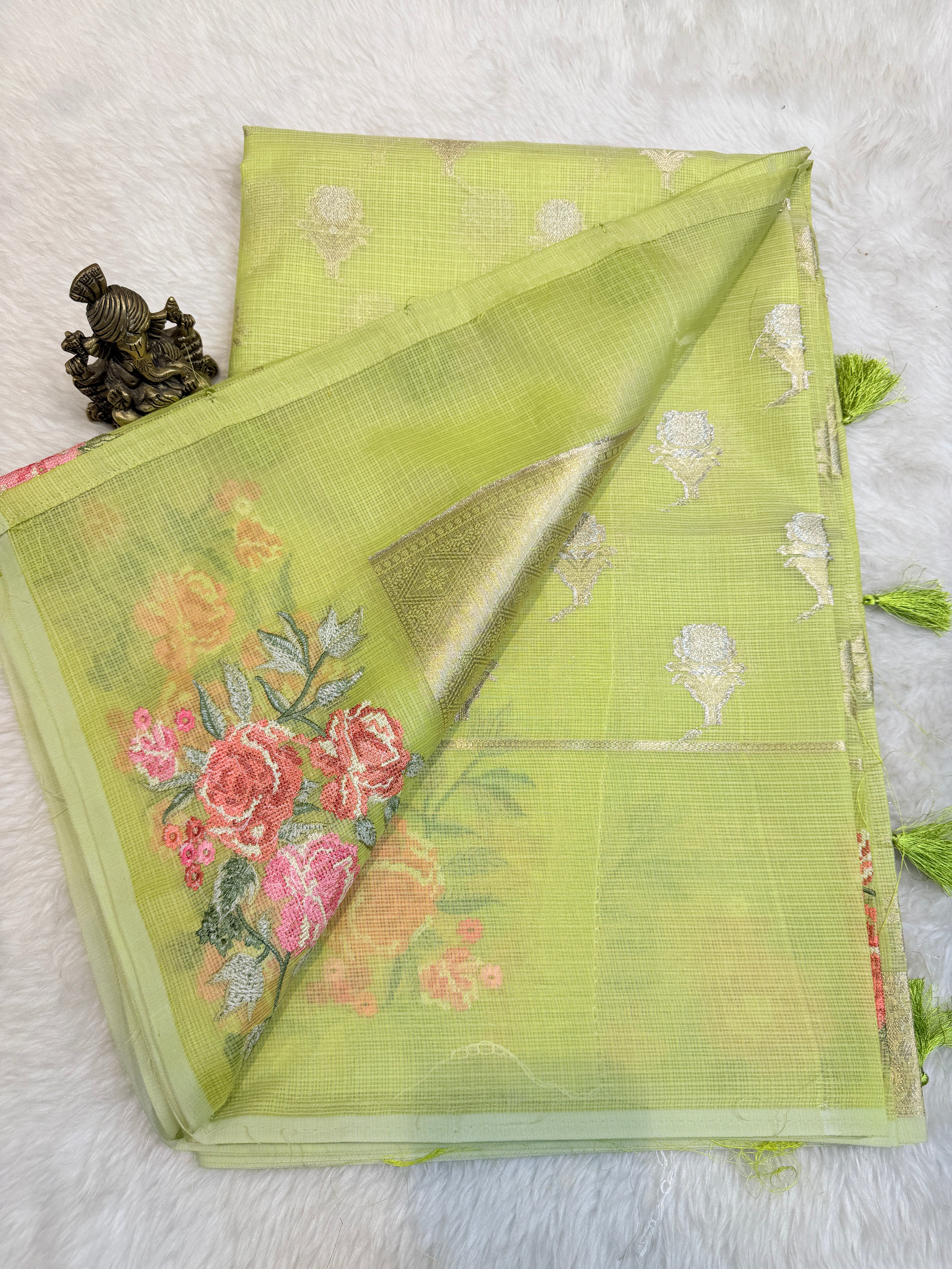 Kota Checks Embroidery Border