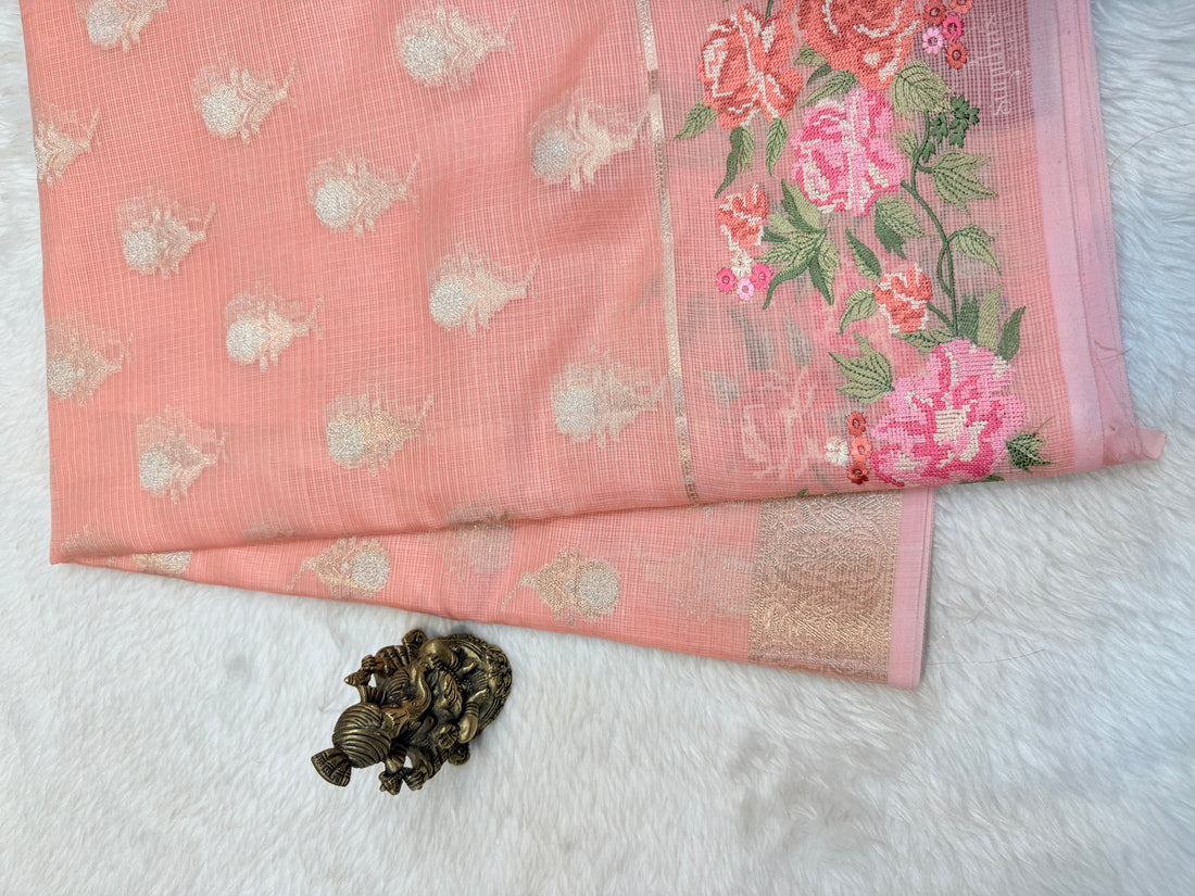 Kota Checks Embroidery Border