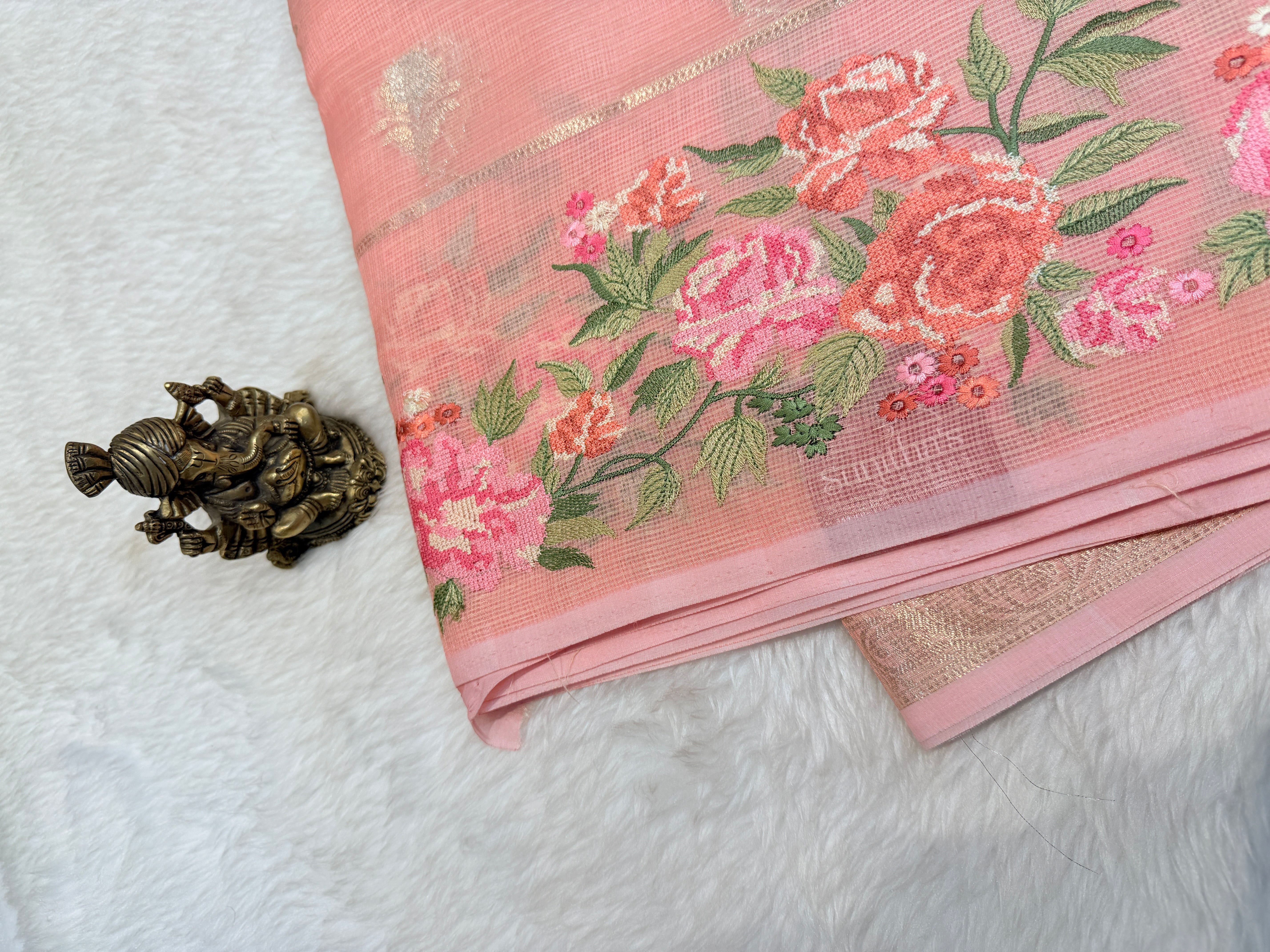 Kota Checks Embroidery Border