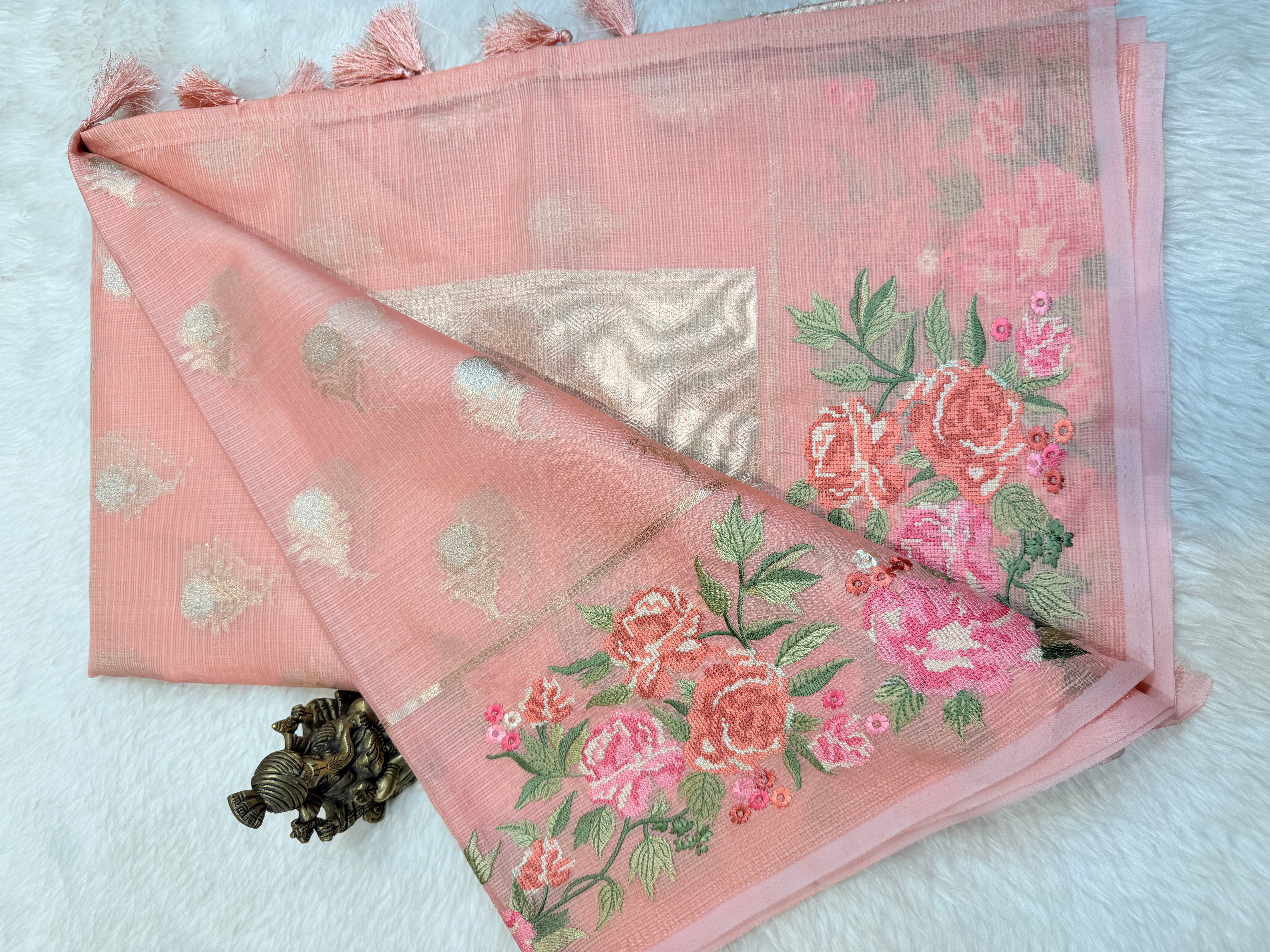 Kota Checks Embroidery Border