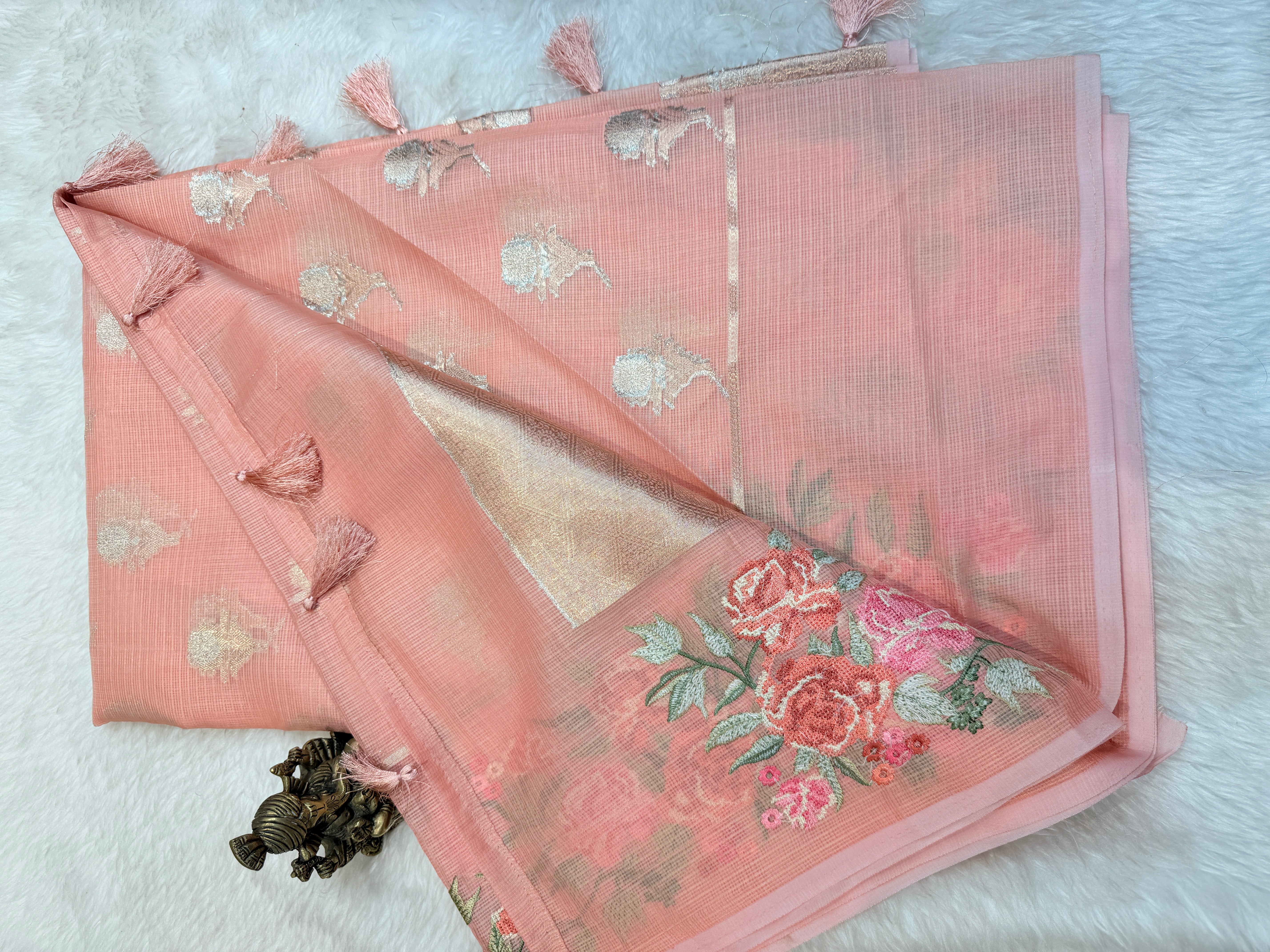 Kota Checks Embroidery Border