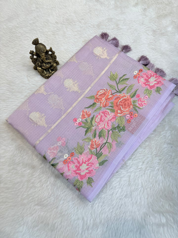 Kota Checks Embroidery Border