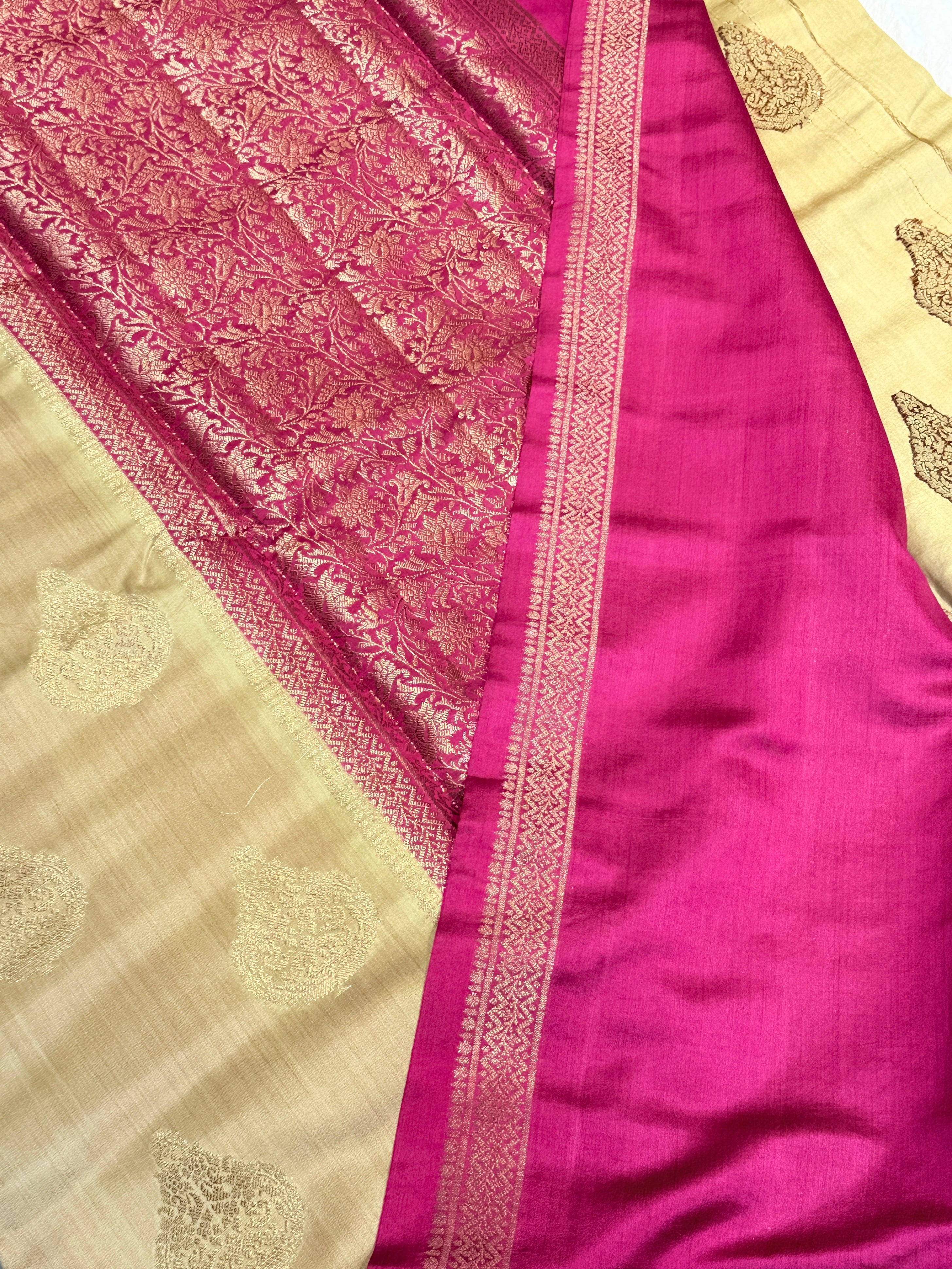 Pure Chiniya Banras Silk Antique Zari