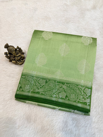 Pure Chiniya Banaras Silver Zari Silk