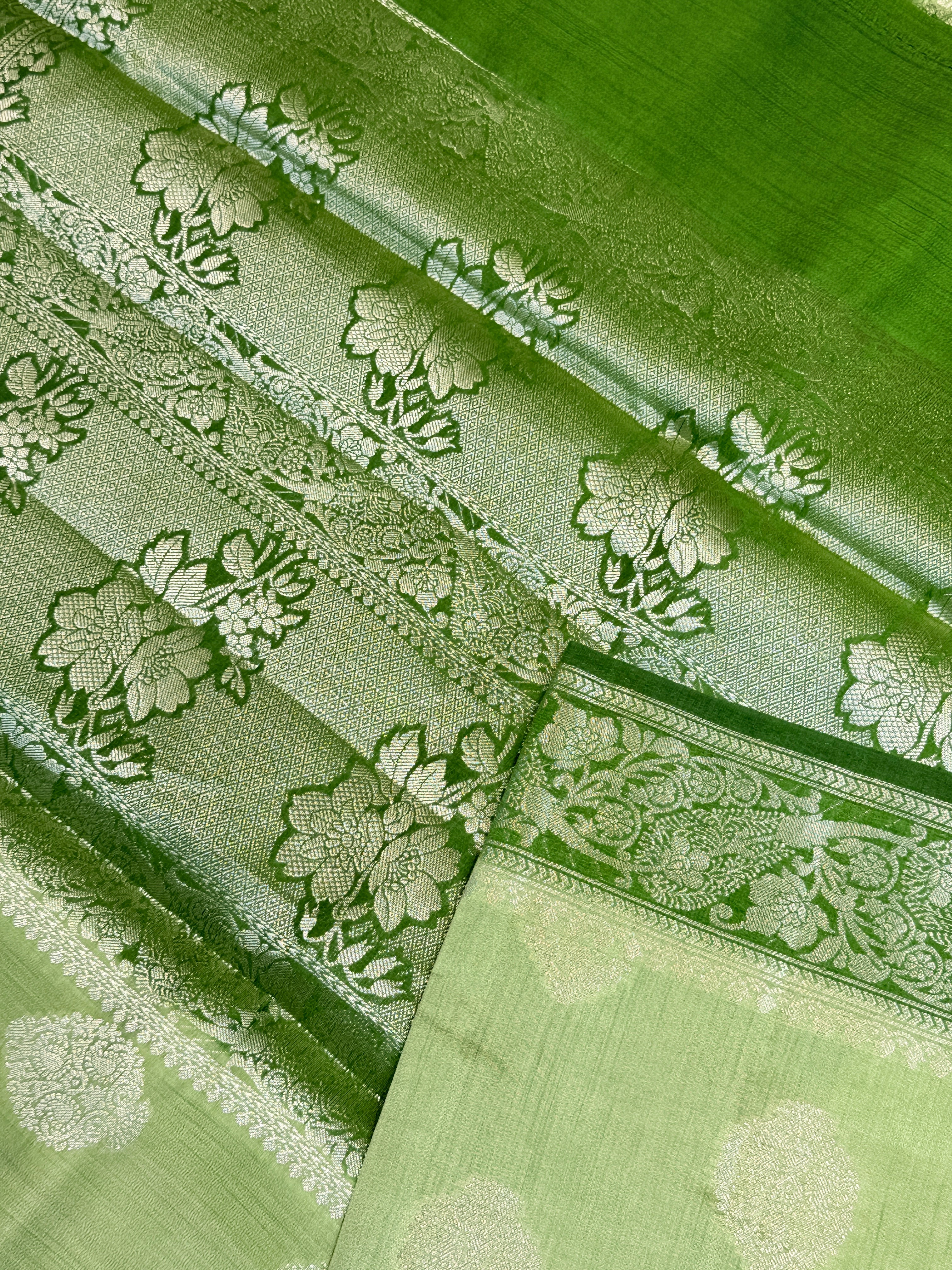 Pure Chiniya Banaras Silver Zari Silk