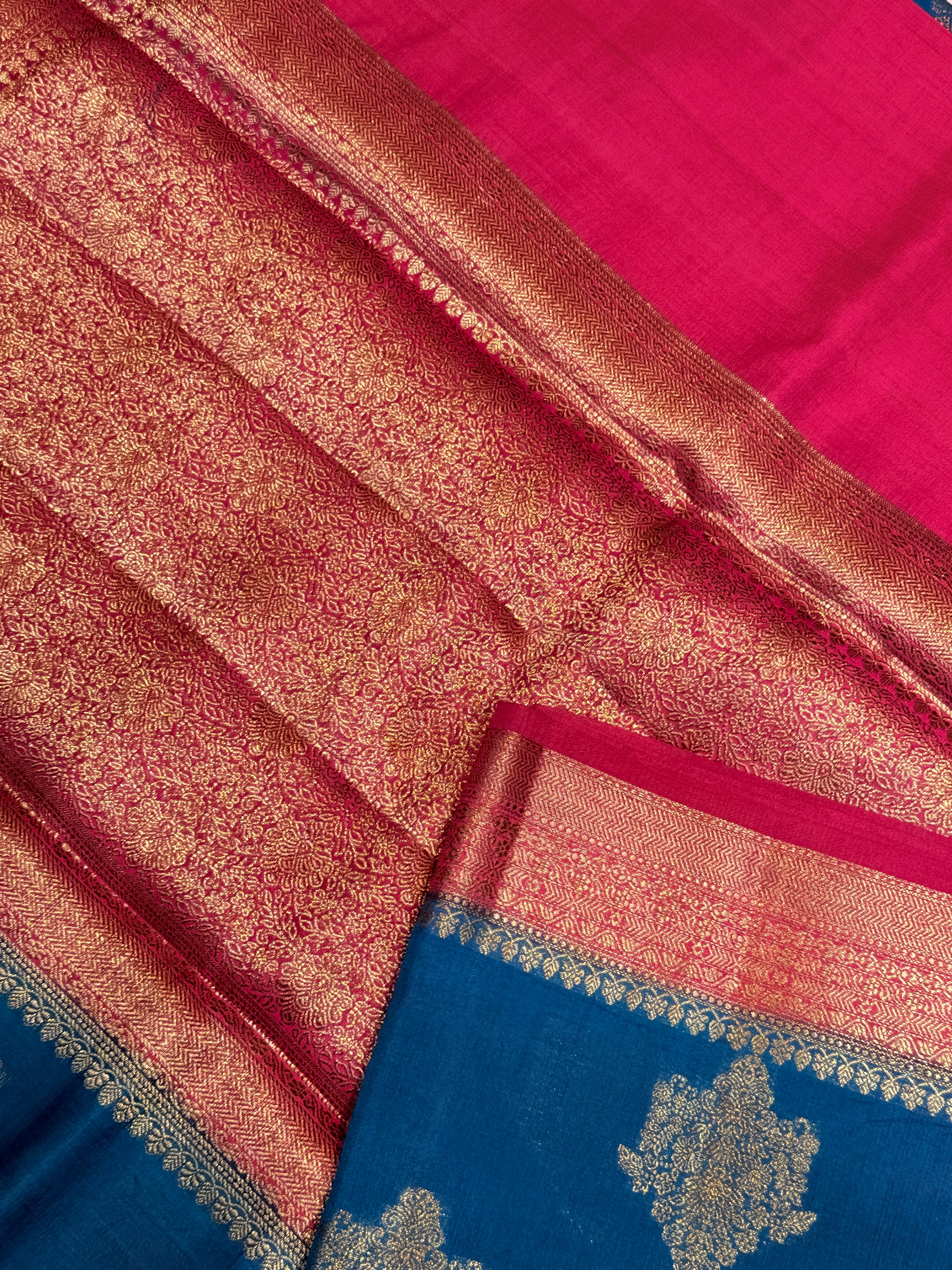 Pure Chiniya Banras Silk Antique Zari