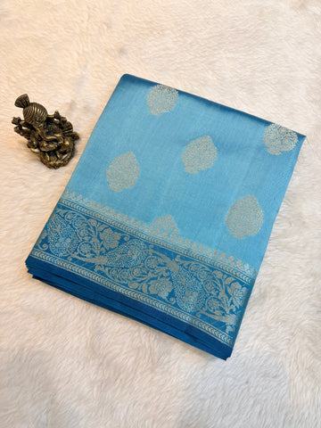 Pure Chiniya Banaras Silver Zari Silk