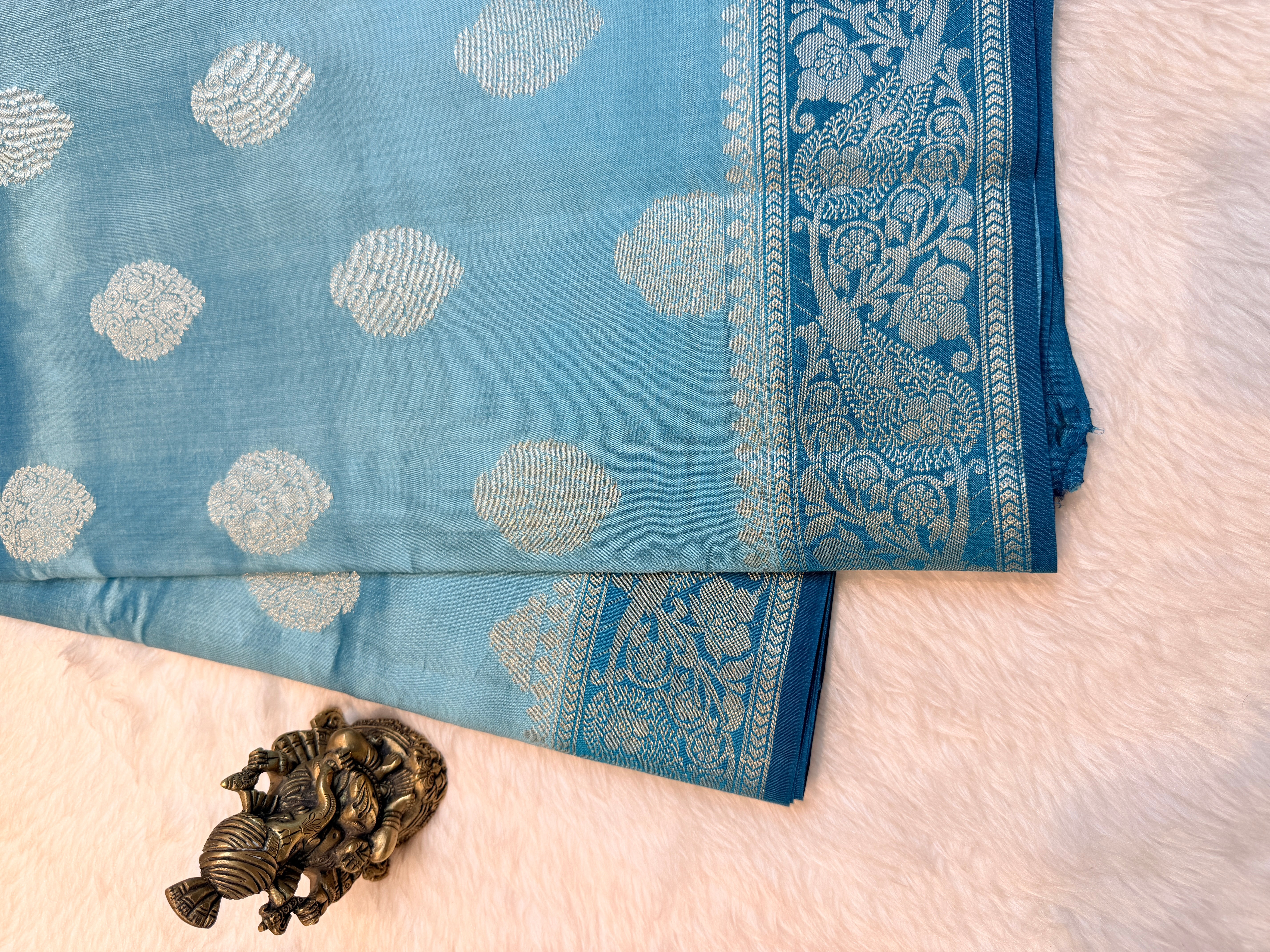Pure Chiniya Banaras Silver Zari Silk