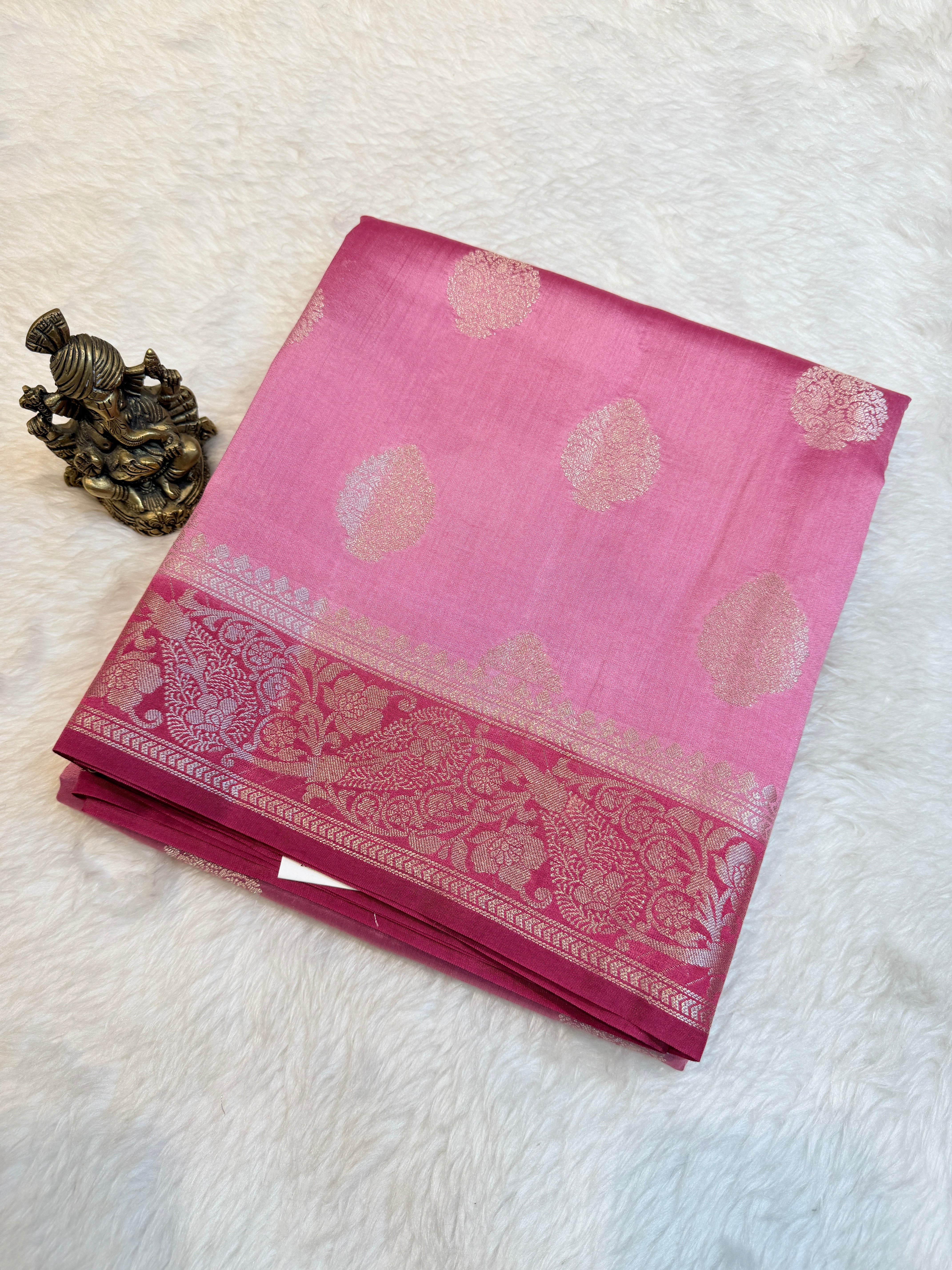 Pure Chiniya Banaras Silver Zari Silk
