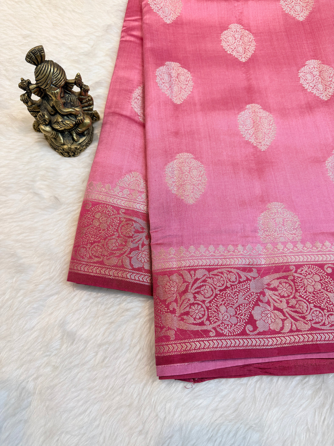 Pure Chiniya Banaras Silver Zari Silk