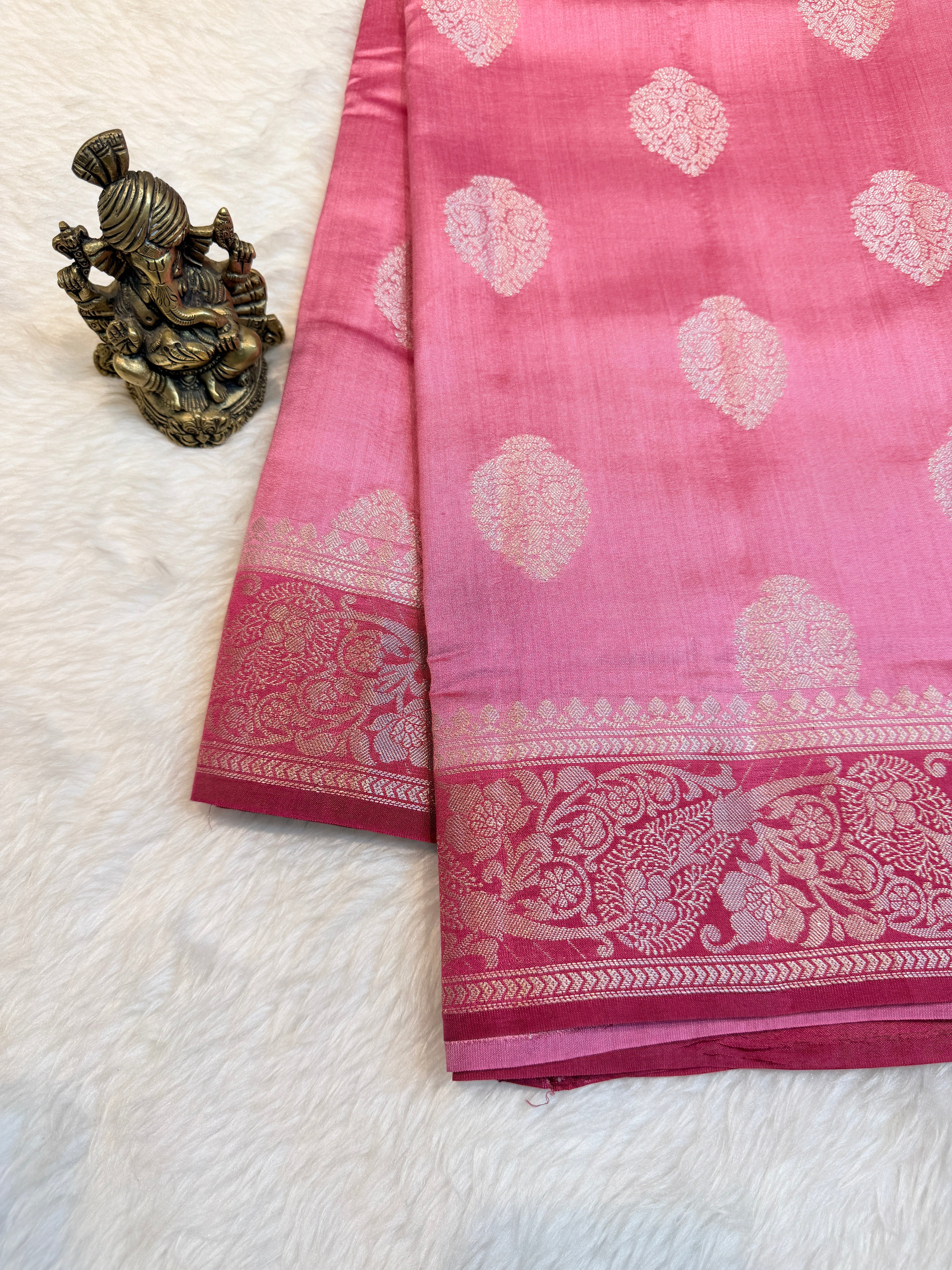 Pure Chiniya Banaras Silver Zari Silk
