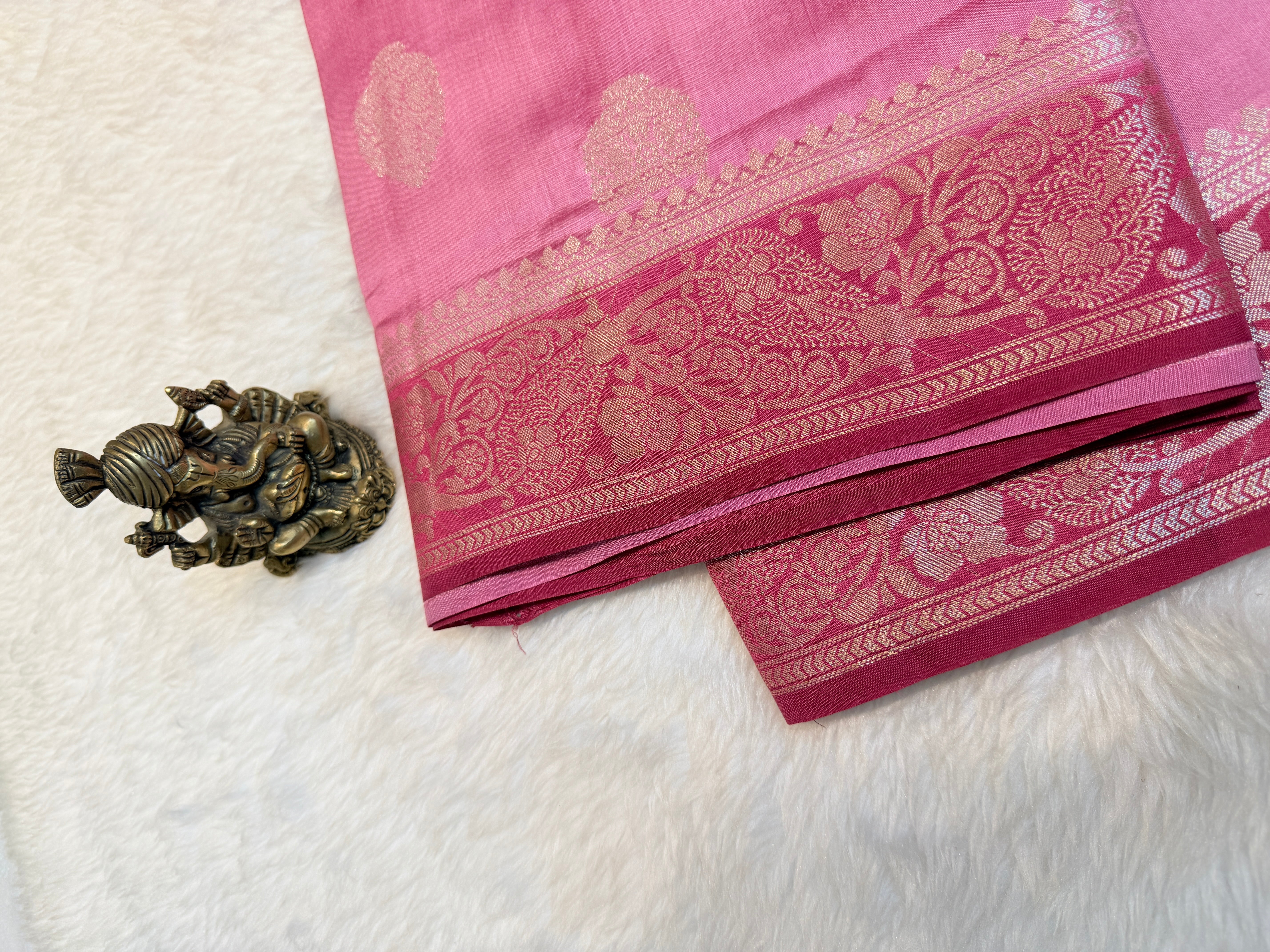 Pure Chiniya Banaras Silver Zari Silk