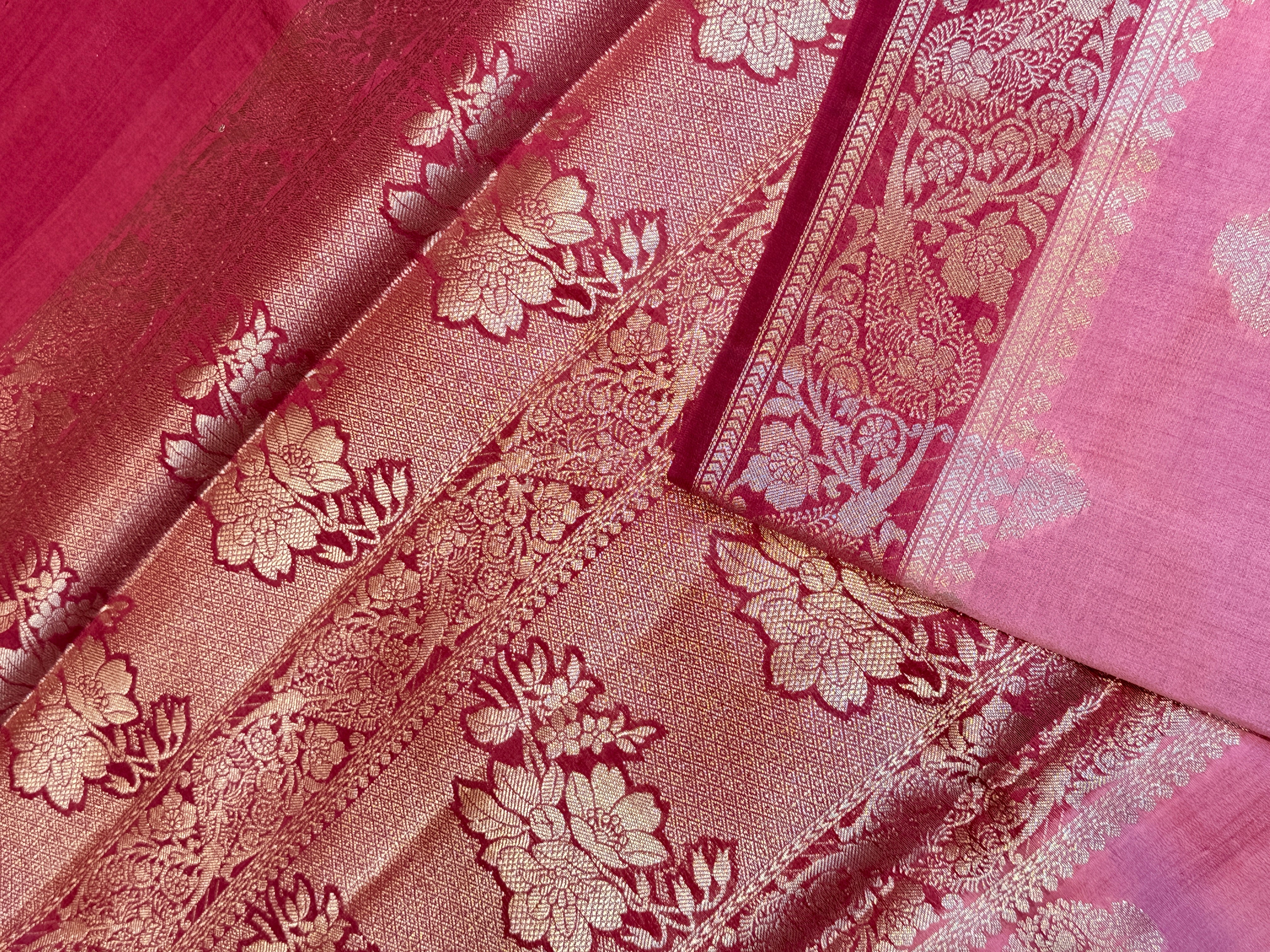 Pure Chiniya Banaras Silver Zari Silk