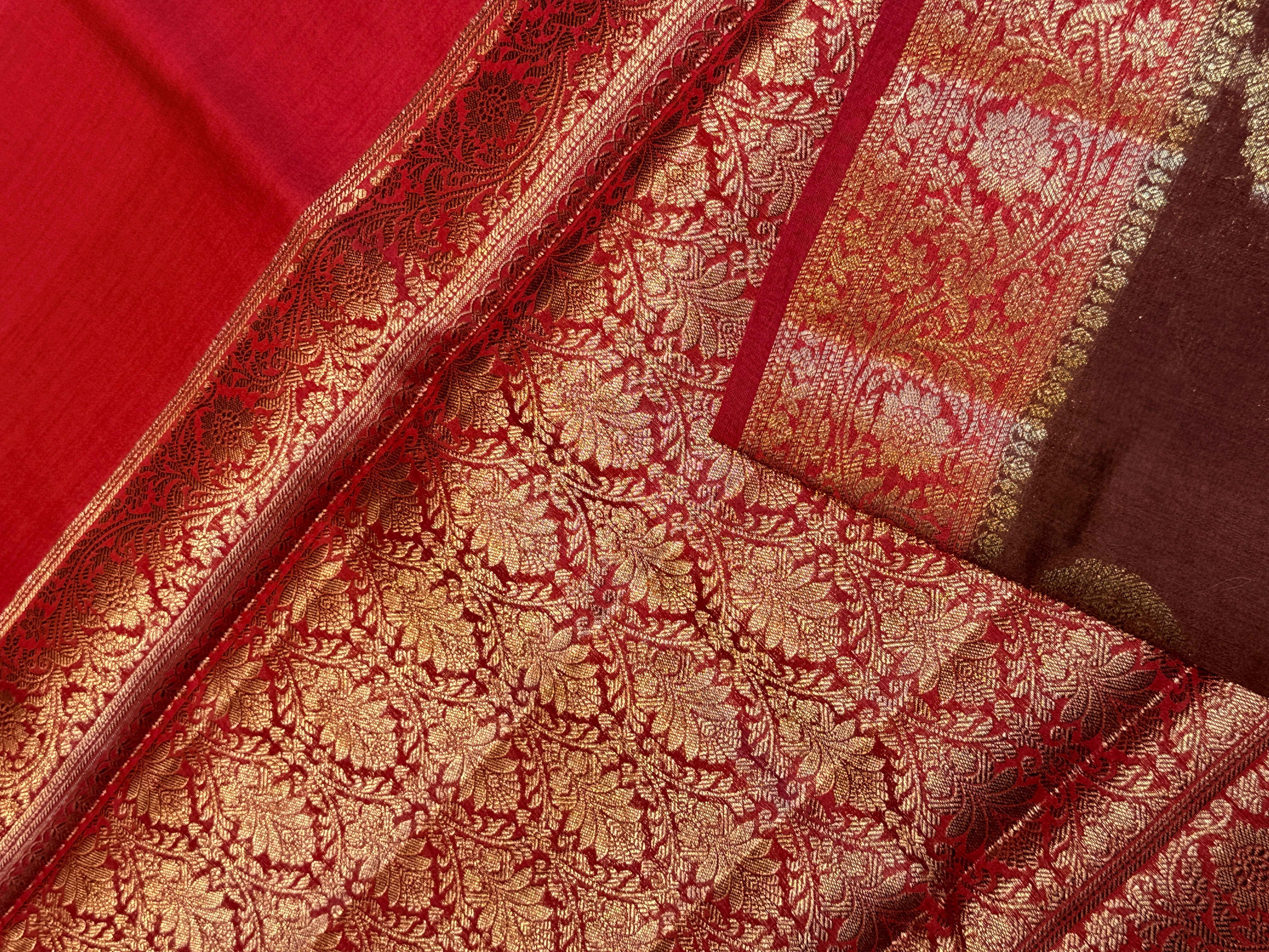 Pure Chiniya Banras Silk Antique Zari