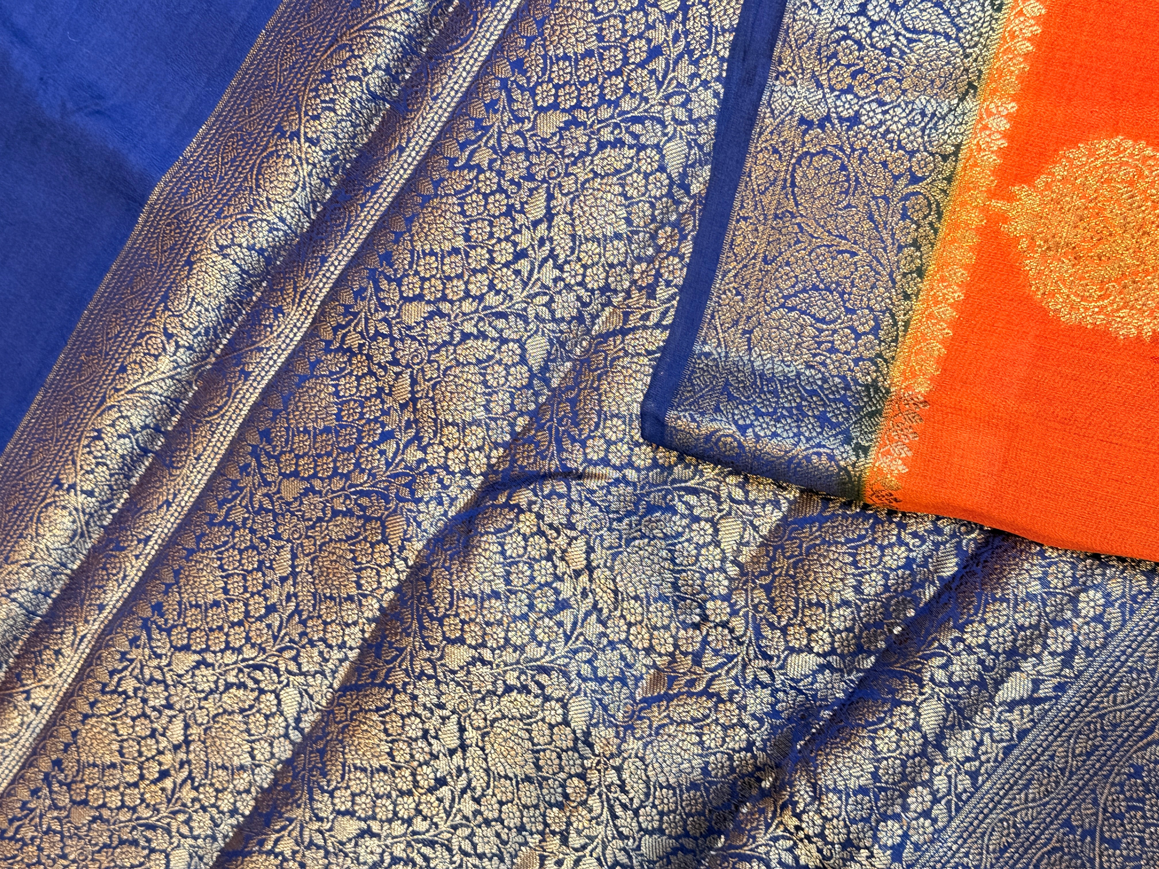 Pure Chiniya Banras Silk Antique Zari