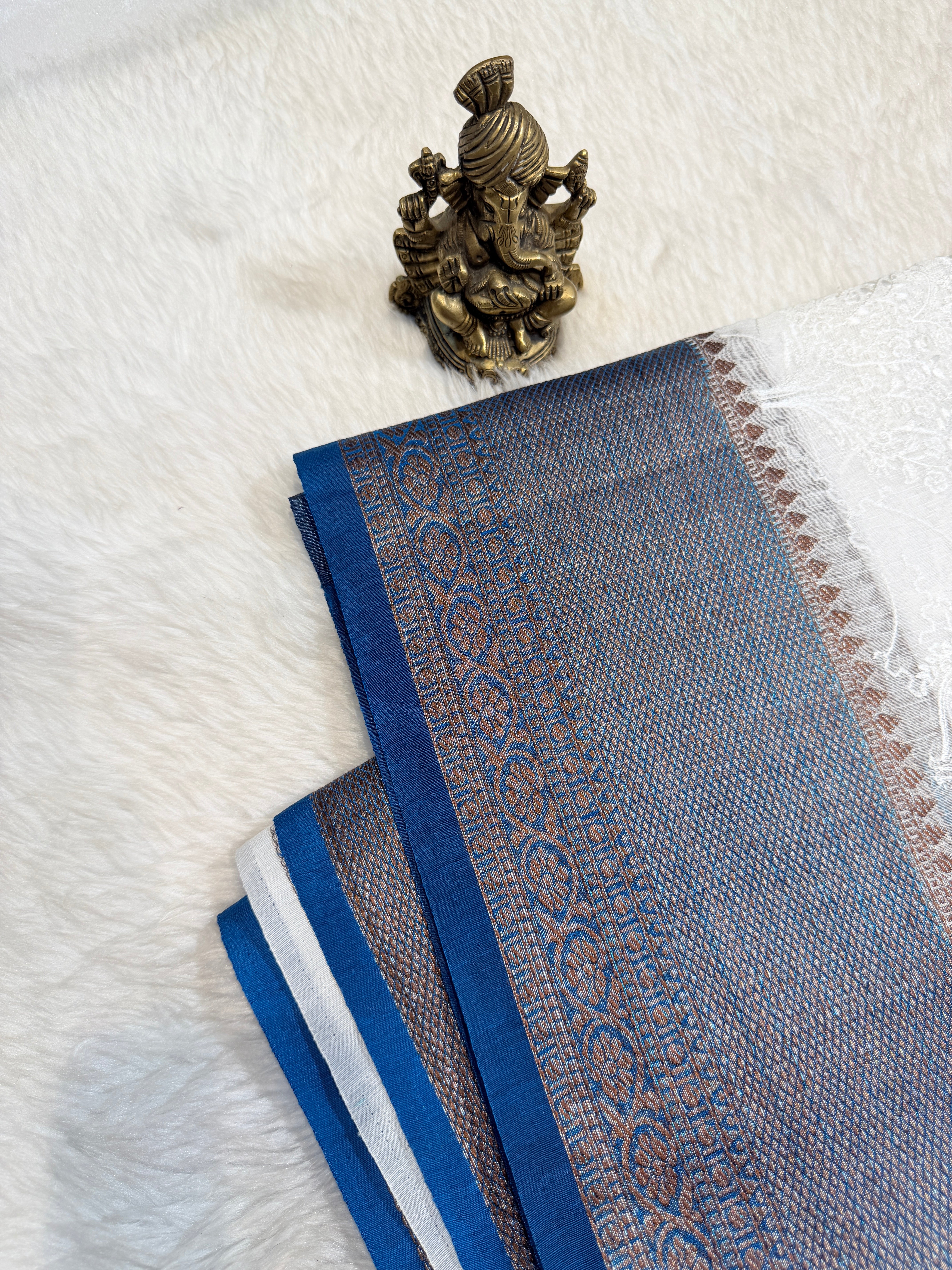 Tussar Banaras White