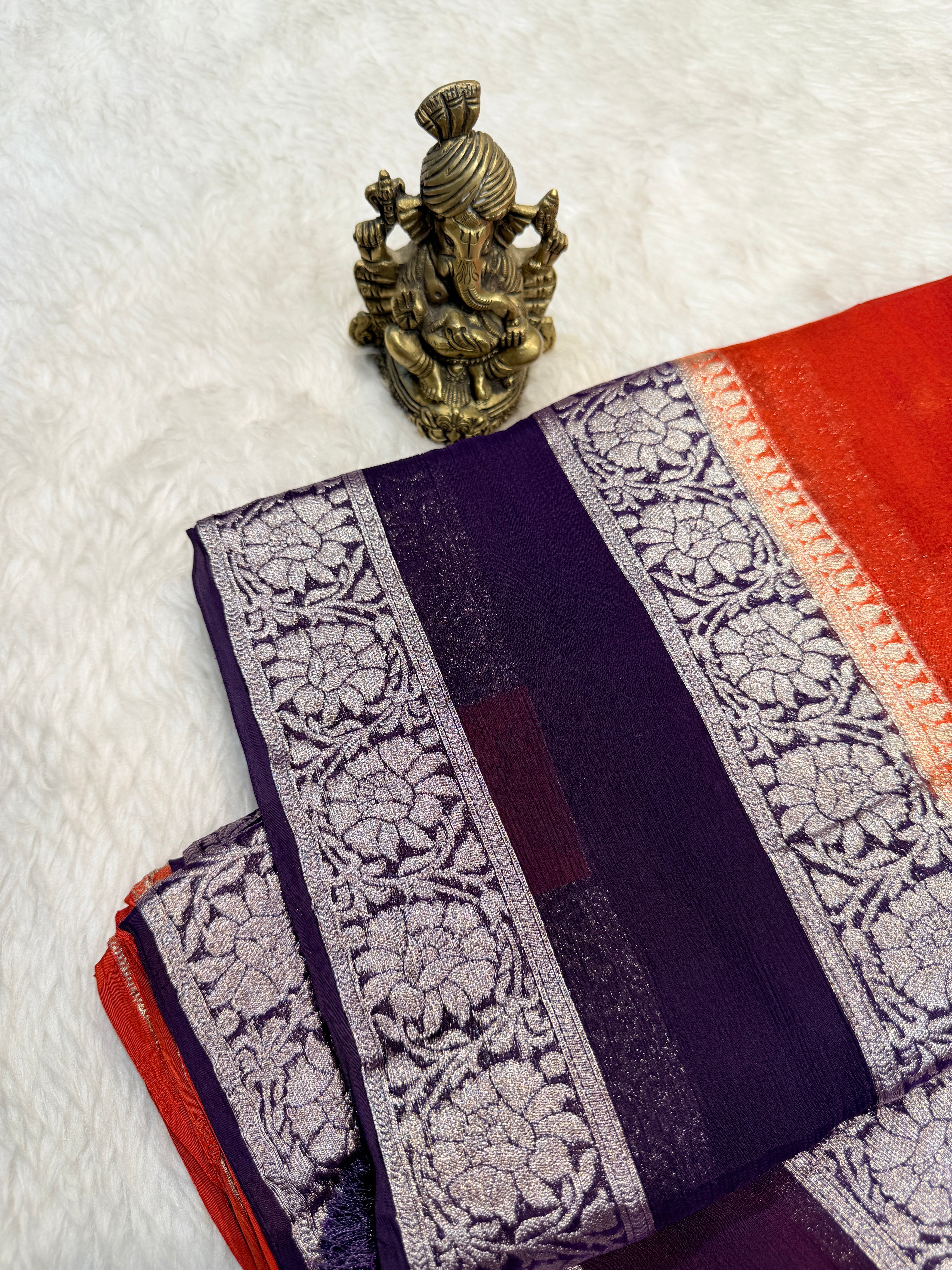 Chinnon Silk Crepe Bentex-Rust Orange