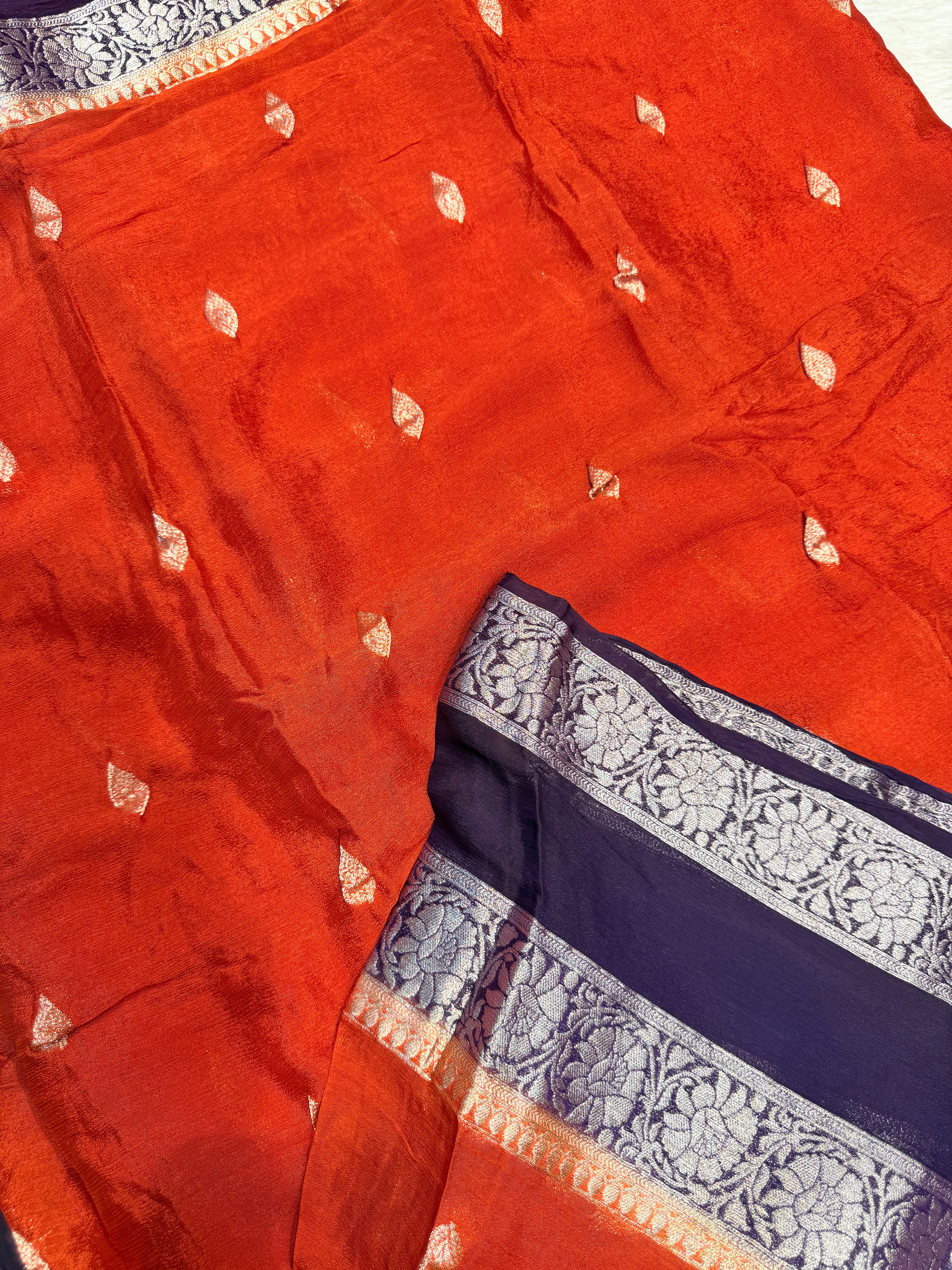Chinnon Silk Crepe Bentex-Rust Orange