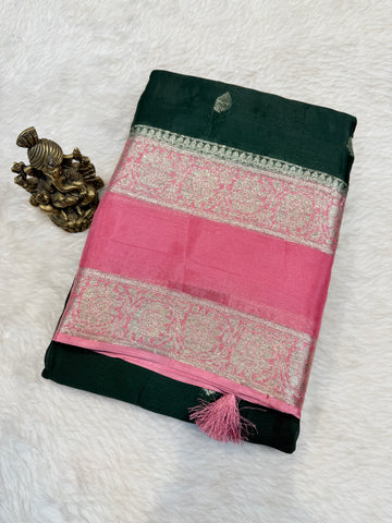 Chinnon Silk Crepe Bentex- Bottle Green